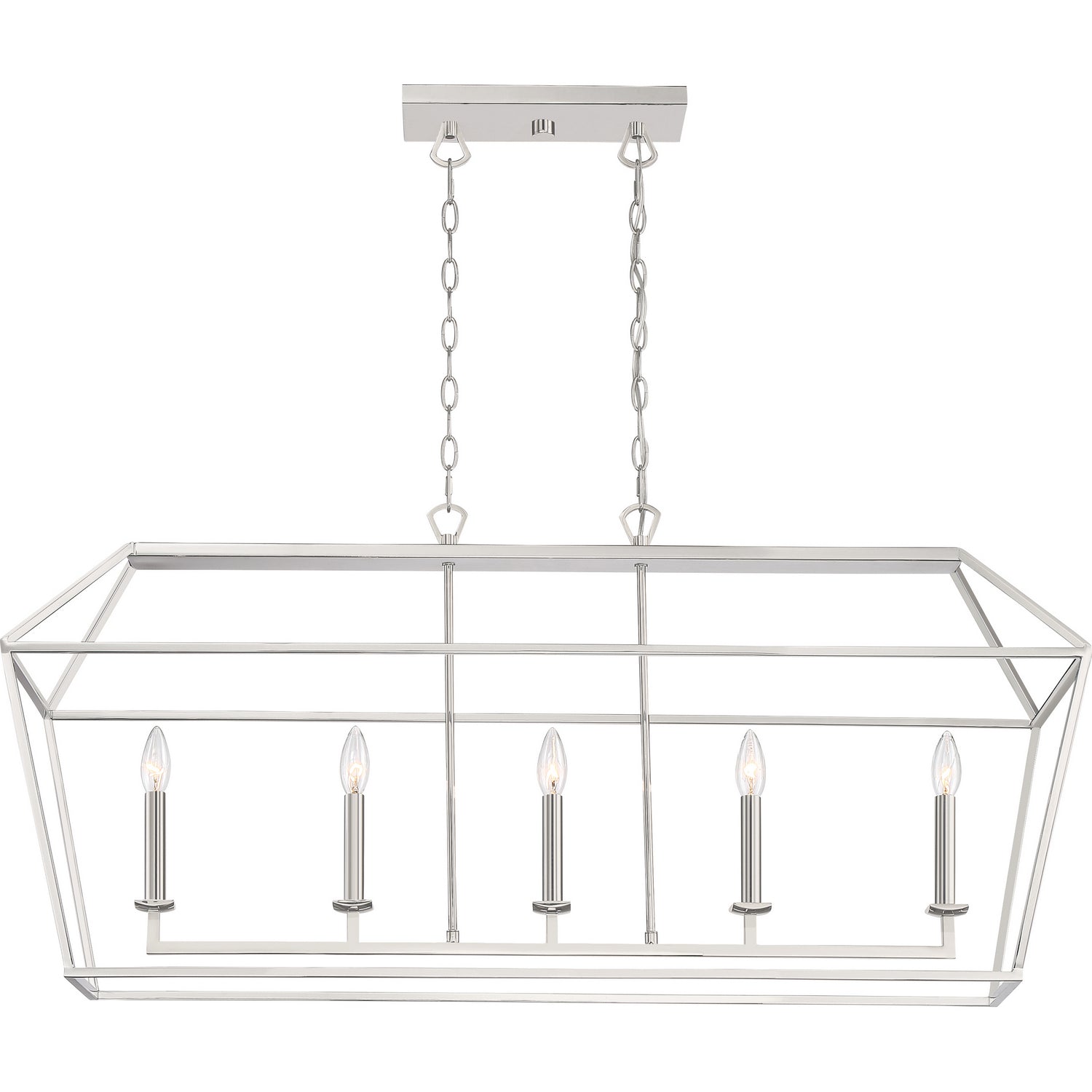 Quoizel - AVY542PK - Five Light Island Chandelier - Aviary - Polished Nickel
