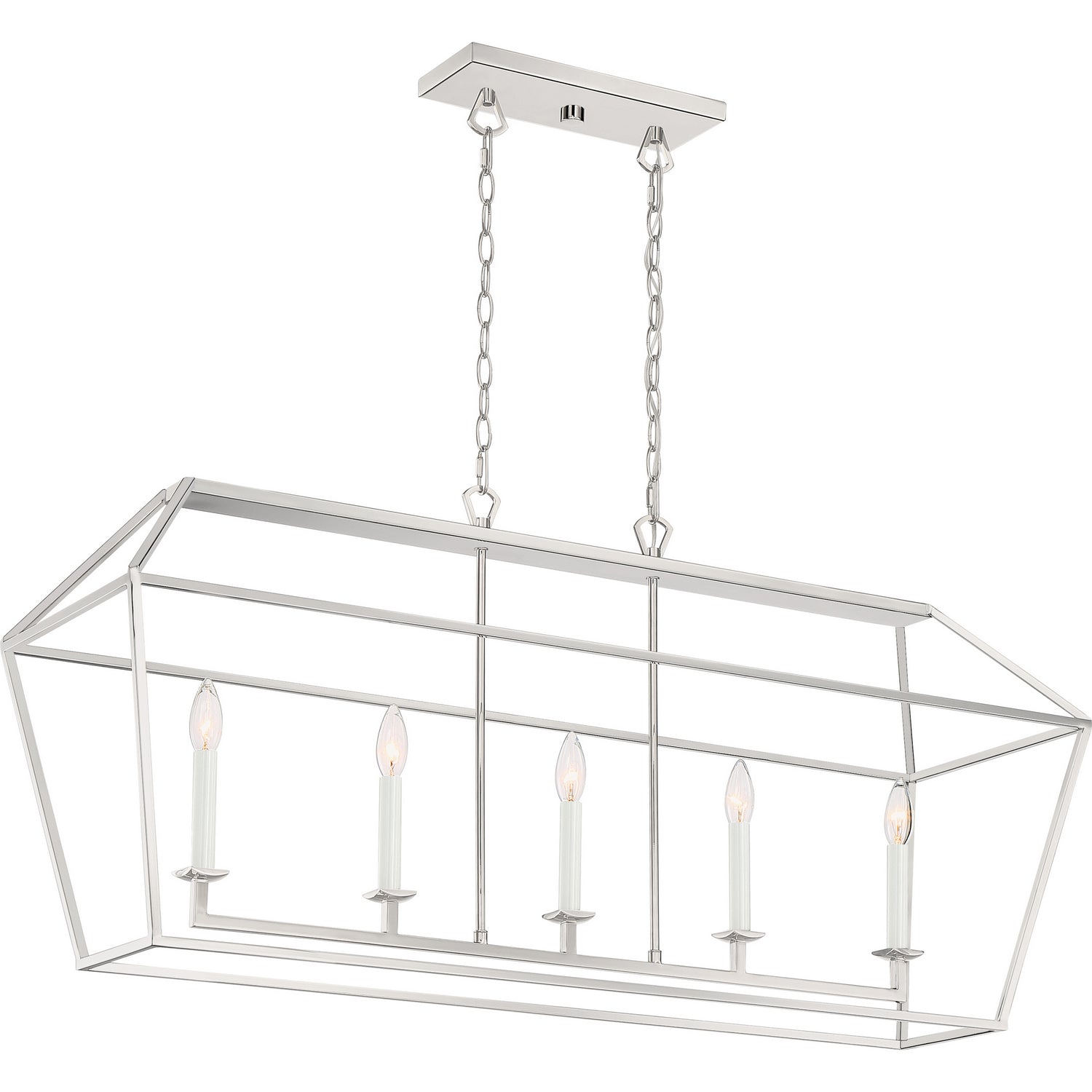 Quoizel - AVY542PK - Five Light Island Chandelier - Aviary - Polished Nickel