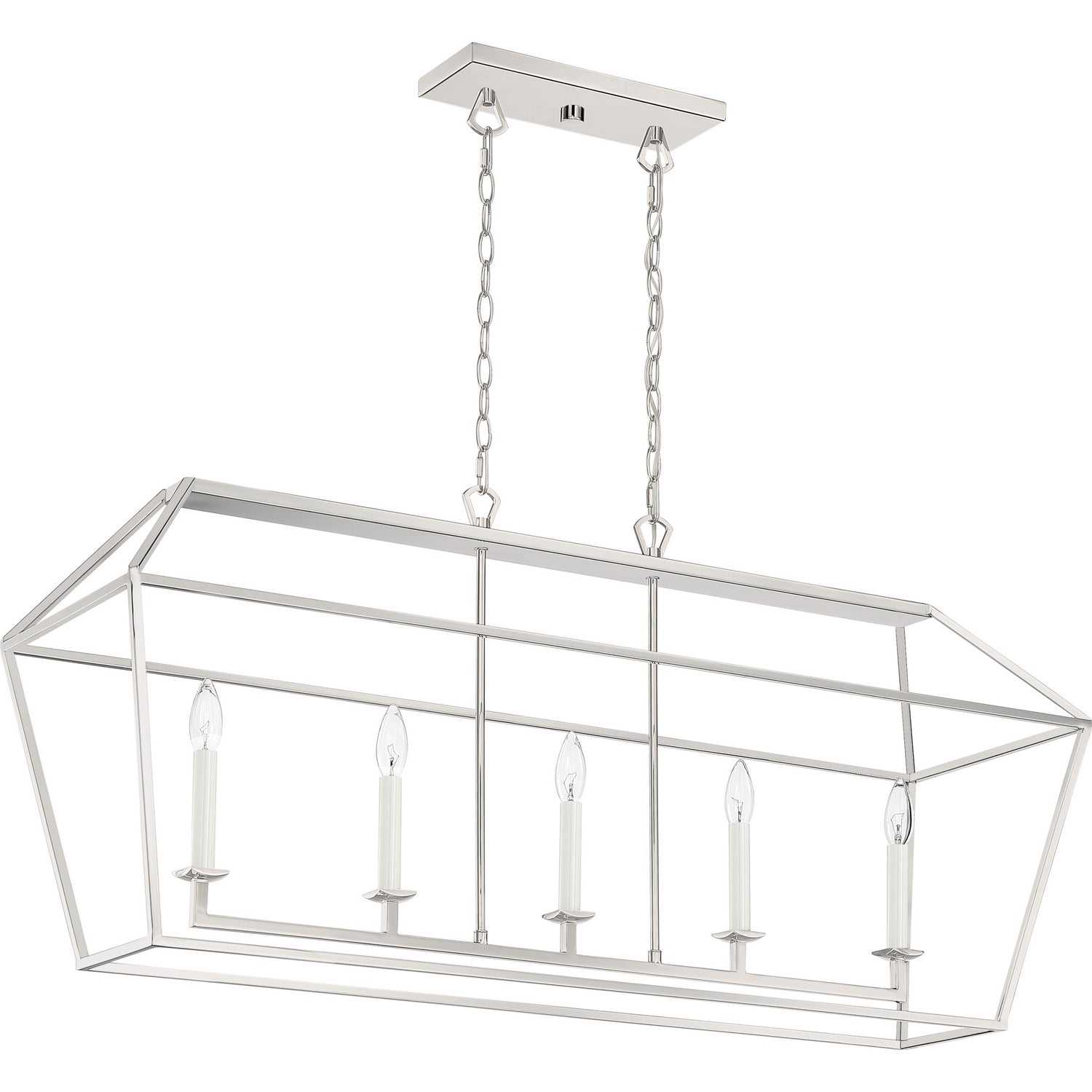 Quoizel - AVY542PK - Five Light Island Chandelier - Aviary - Polished Nickel