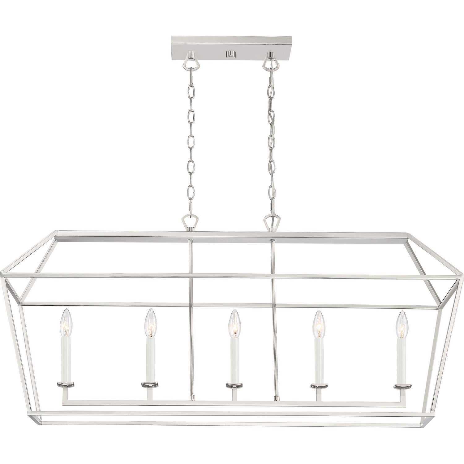 Quoizel - AVY542PK - Five Light Island Chandelier - Aviary - Polished Nickel