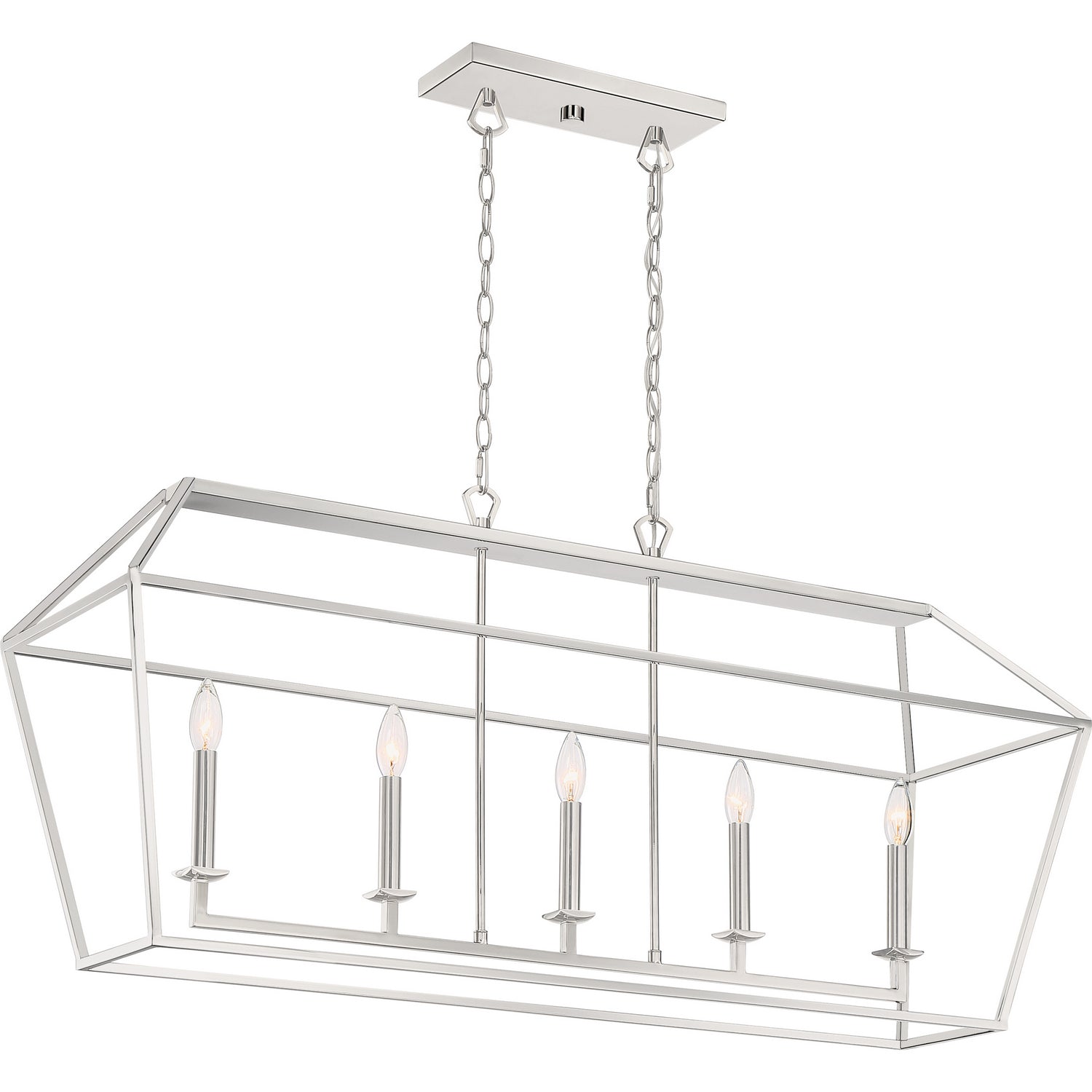 Quoizel - AVY542PK - Five Light Island Chandelier - Aviary - Polished Nickel