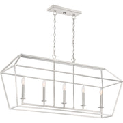 Quoizel - AVY542PK - Five Light Island Chandelier - Aviary - Polished Nickel