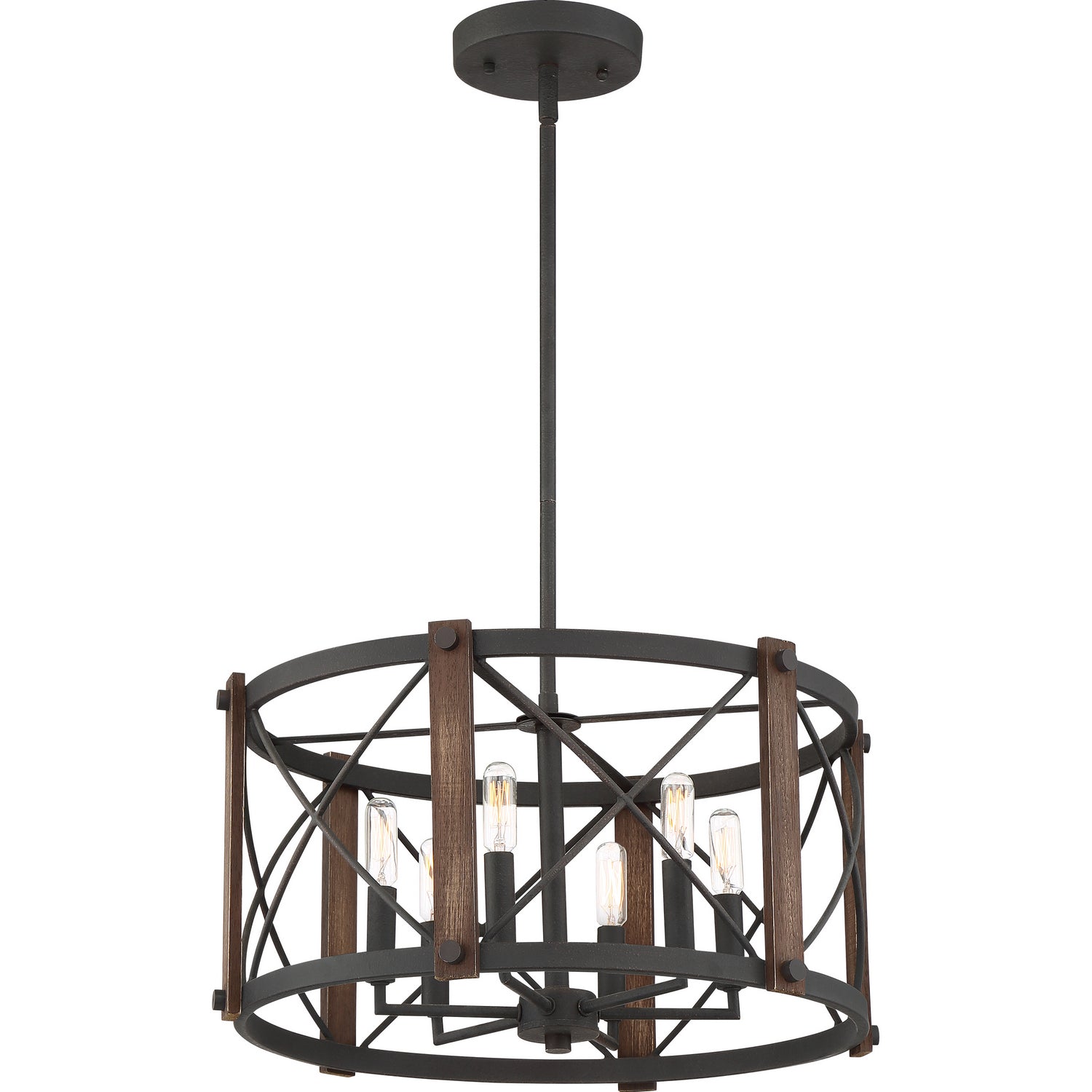 Quoizel - BRO2820MK - Six Light Pendant - Baron - Marcado Black