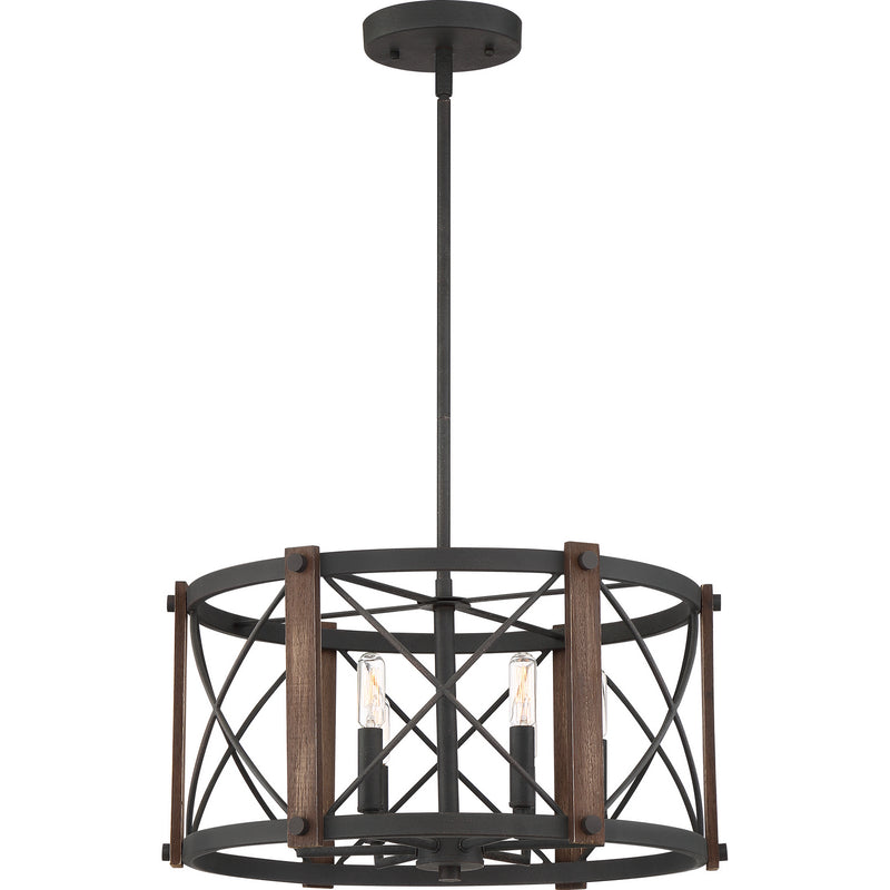 Quoizel - BRO2820MK - Six Light Pendant - Baron - Marcado Black