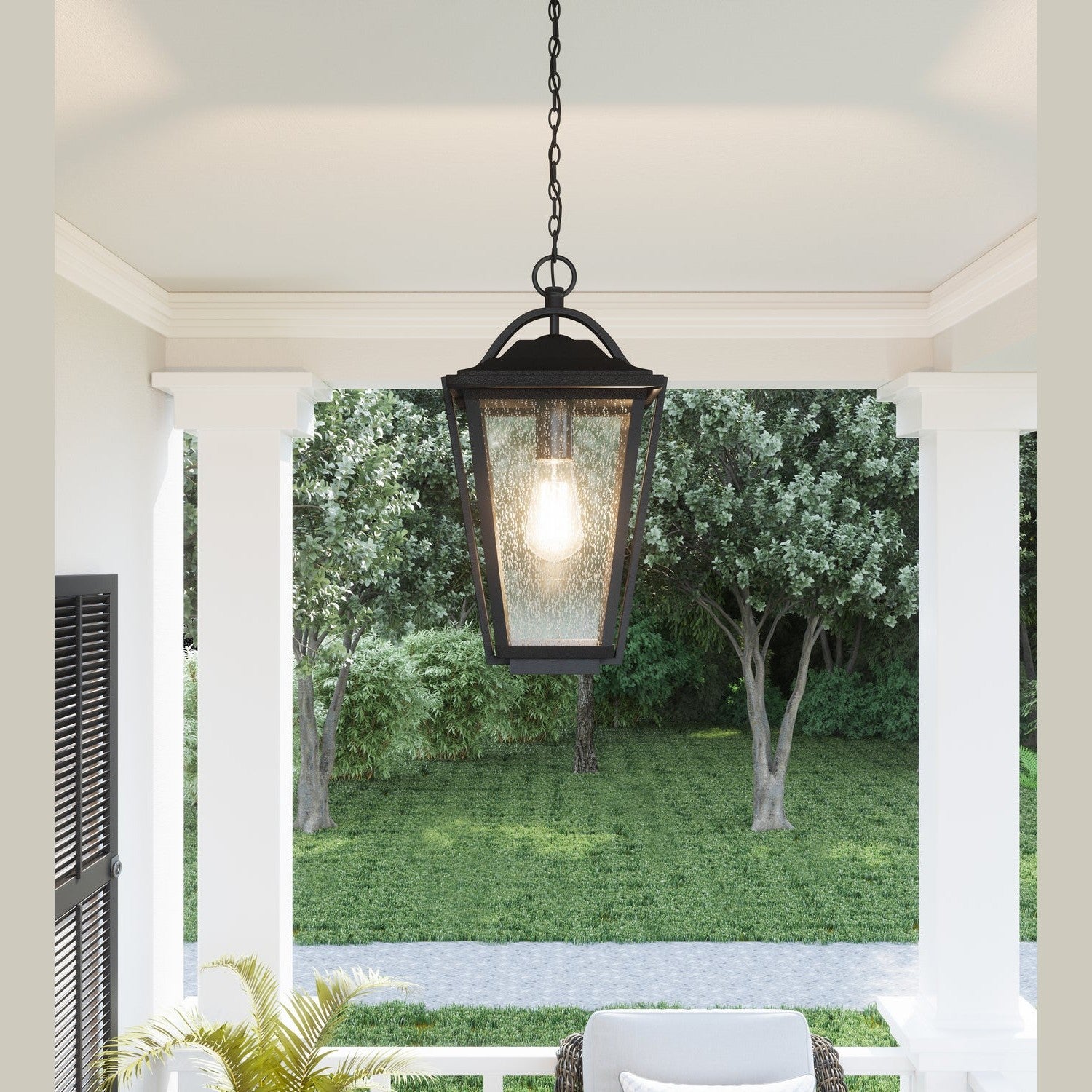 Quoizel - DRS1911EK - One Light Outdoor Hanging Lantern - Darius - Earth Black