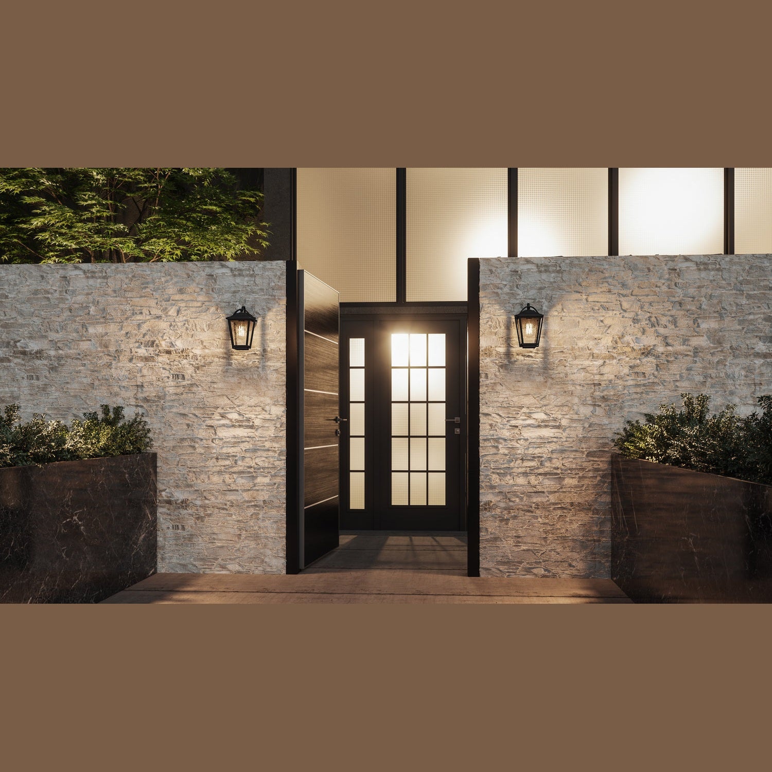 Quoizel - DRS8407EK - One Light Outdoor Wall Lantern - Darius - Earth Black
