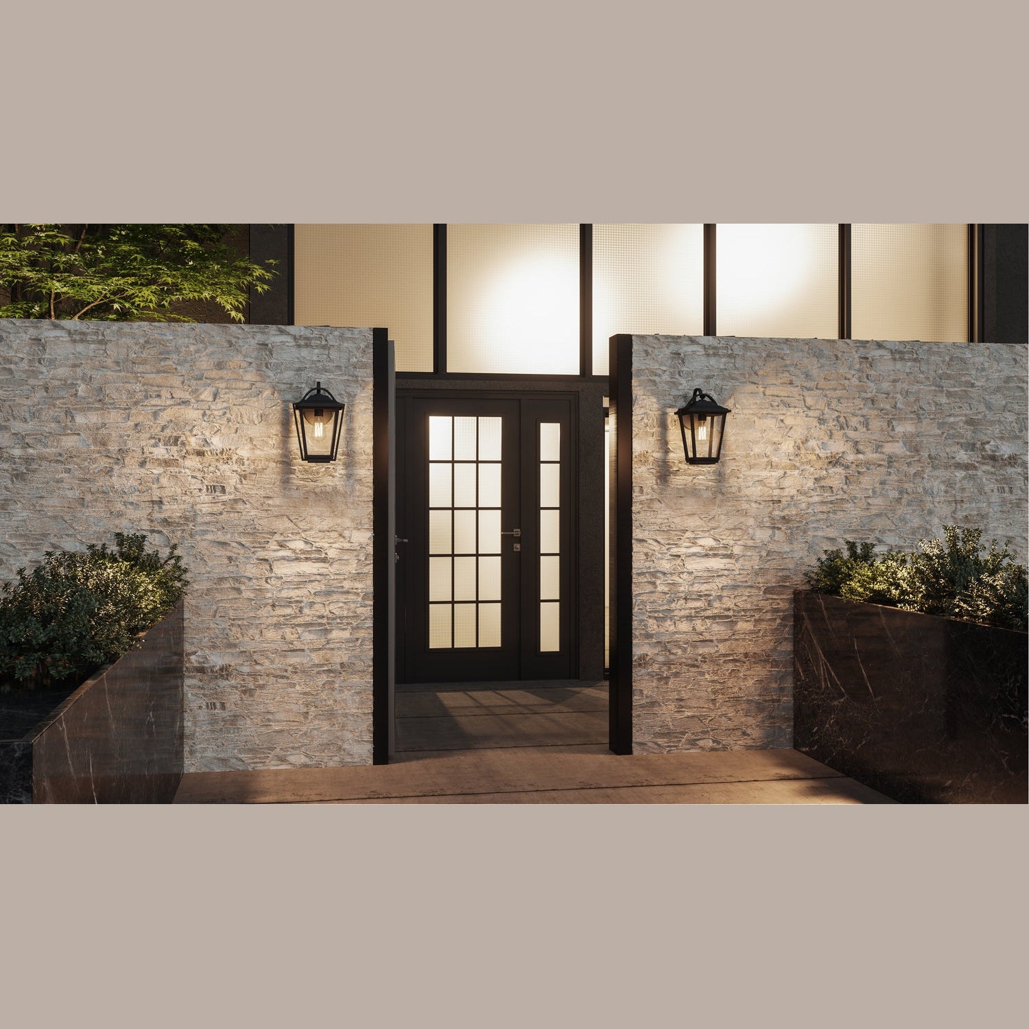 Quoizel - DRS8409EK - One Light Outdoor Wall Lantern - Darius - Earth Black