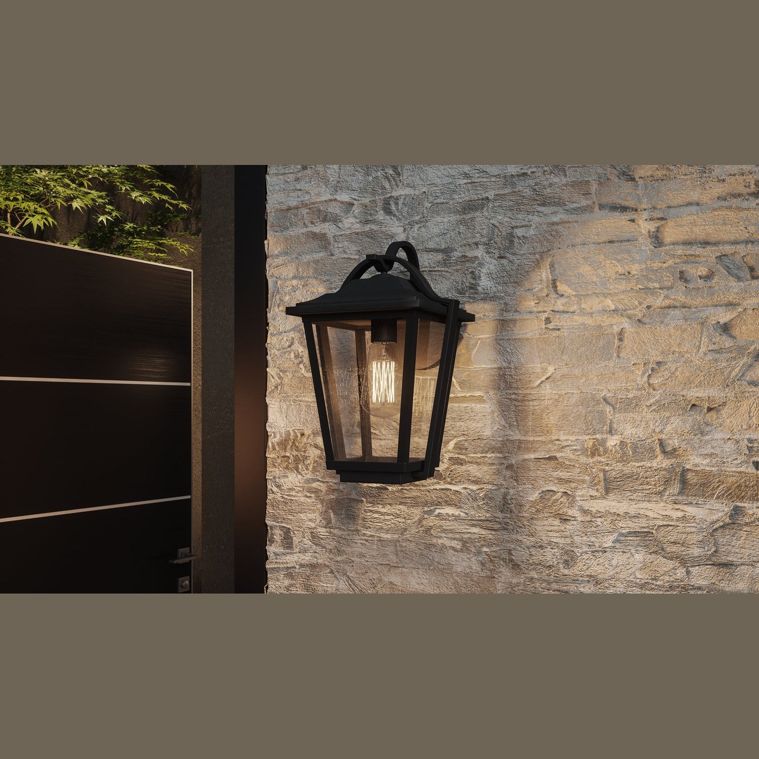Quoizel - DRS8409EK - One Light Outdoor Wall Lantern - Darius - Earth Black