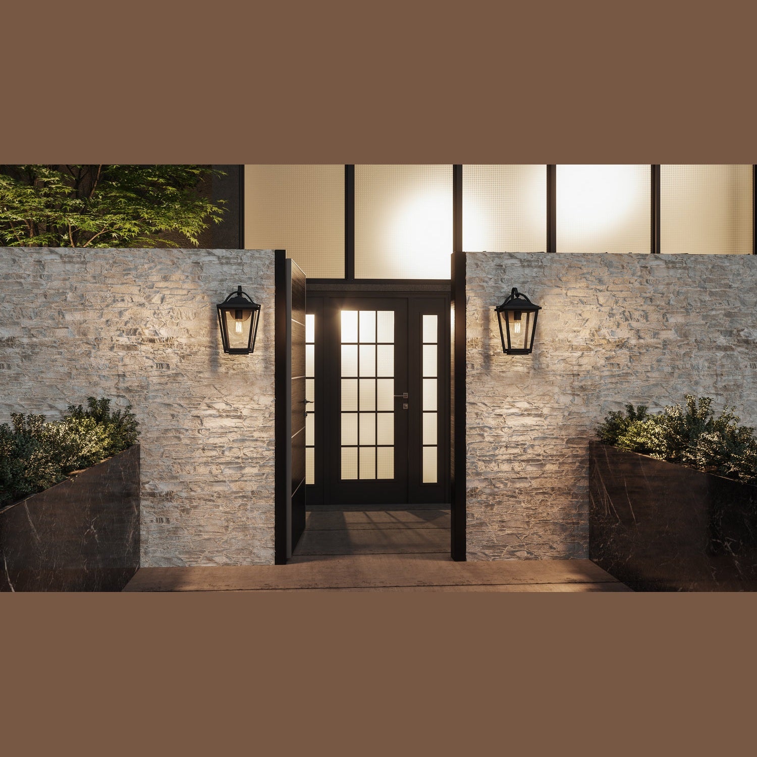 Quoizel - DRS8411EK - One Light Outdoor Wall Lantern - Darius - Earth Black