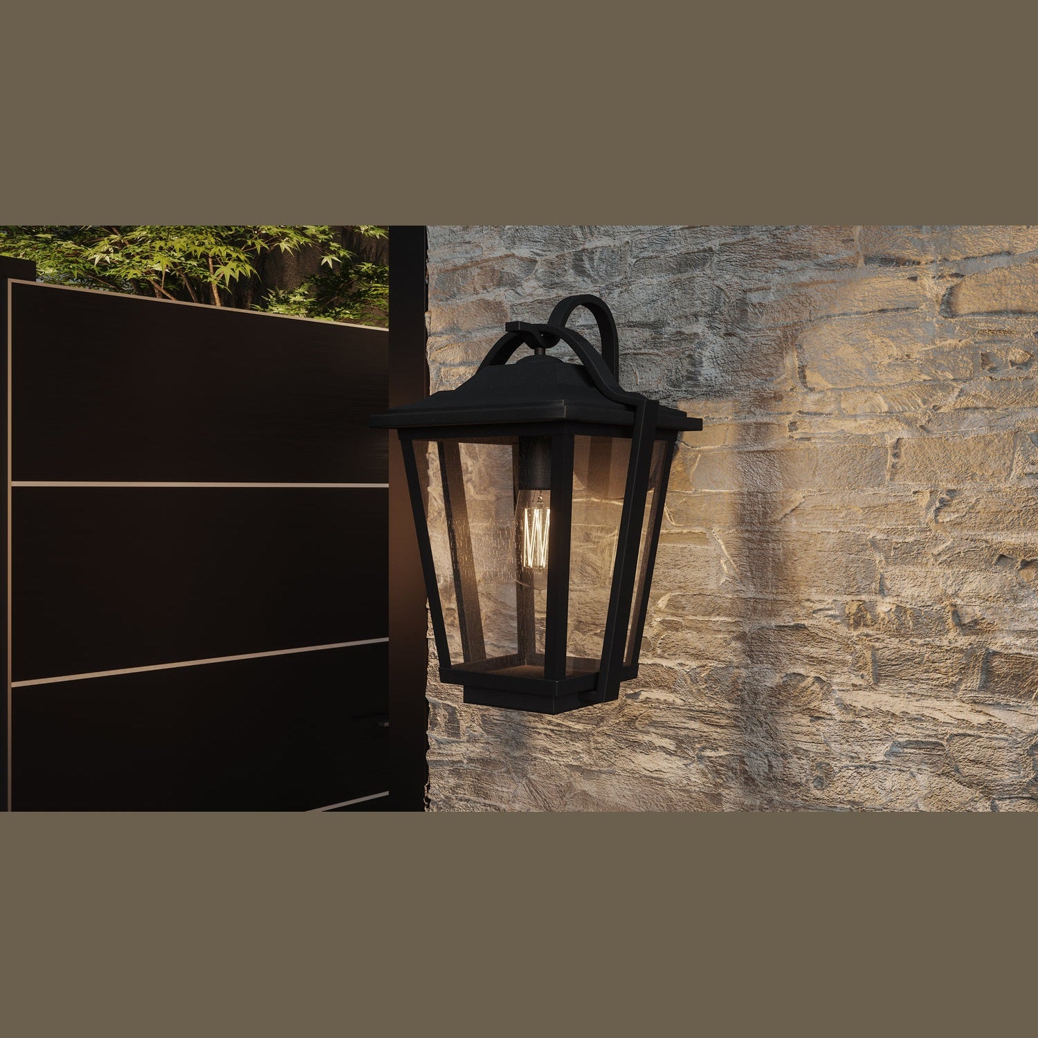 Quoizel - DRS8411EK - One Light Outdoor Wall Lantern - Darius - Earth Black