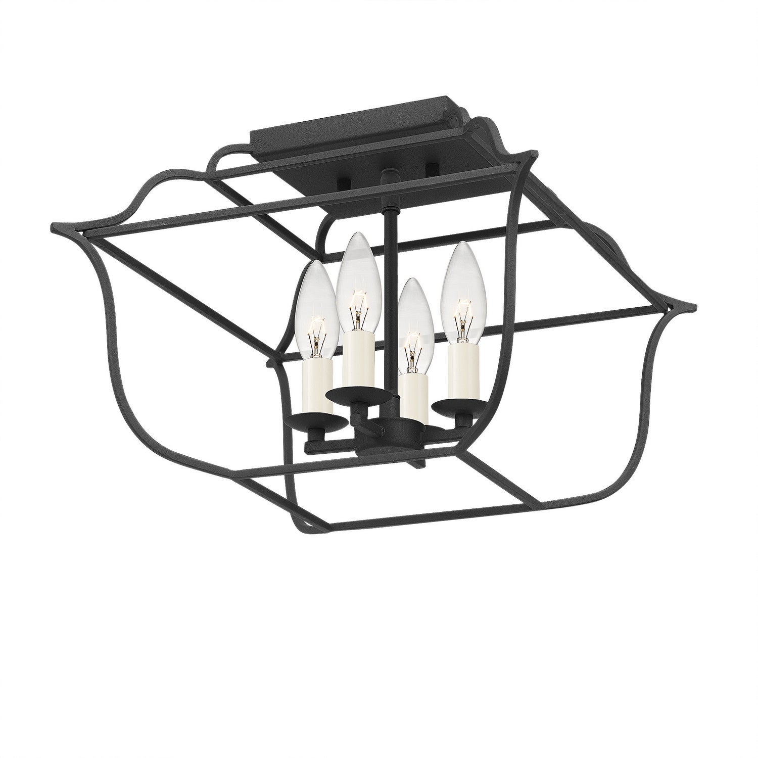 Quoizel - GLY1714BA - Four Light Semi-Flush Mount - Gallery - Royal Ebony