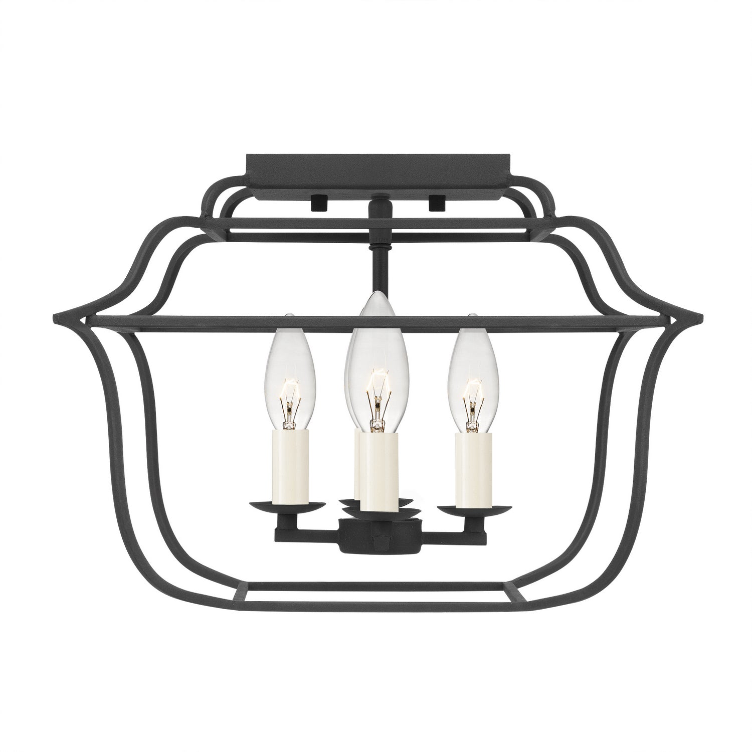 Quoizel - GLY1714BA - Four Light Semi-Flush Mount - Gallery - Royal Ebony