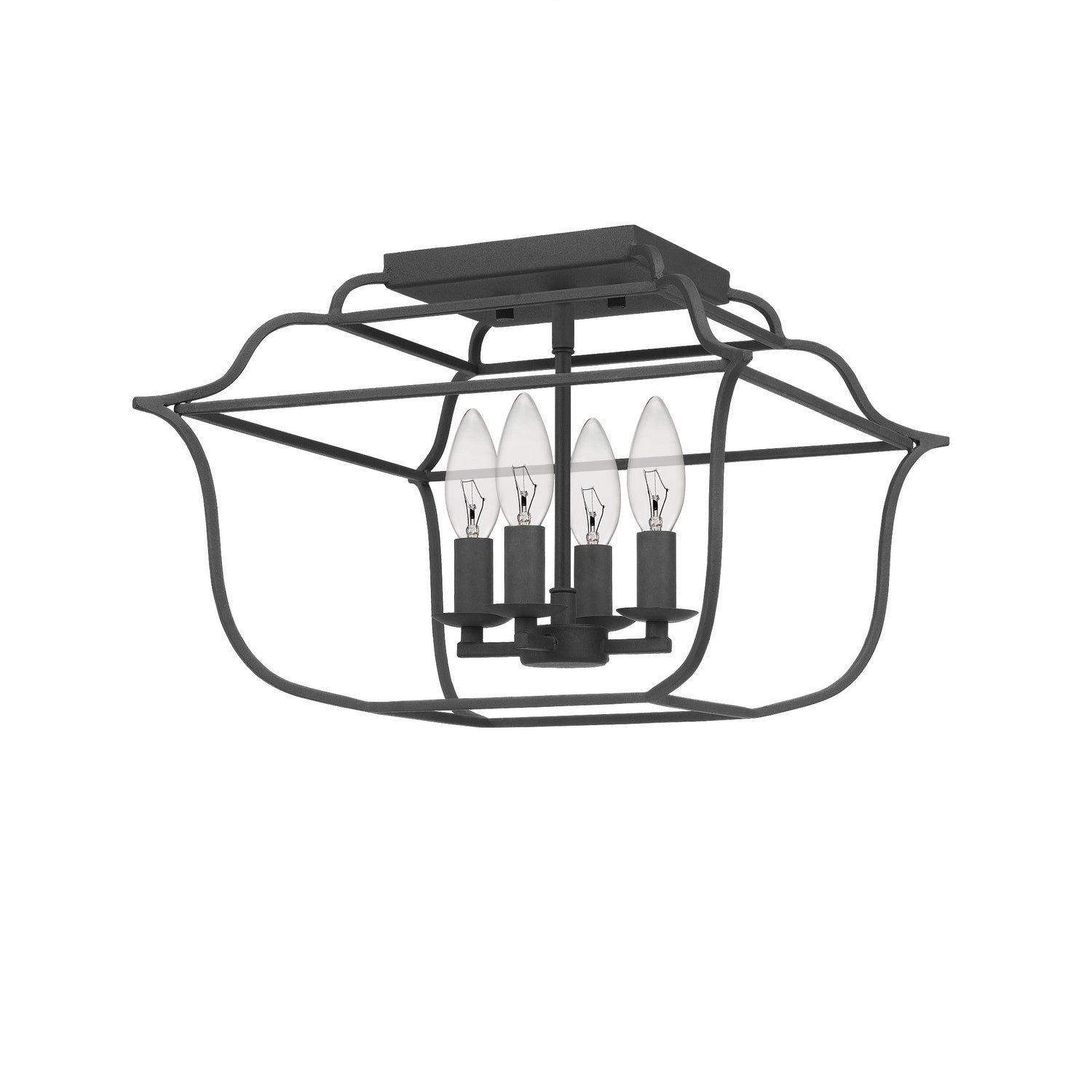 Quoizel - GLY1714BA - Four Light Semi-Flush Mount - Gallery - Royal Ebony