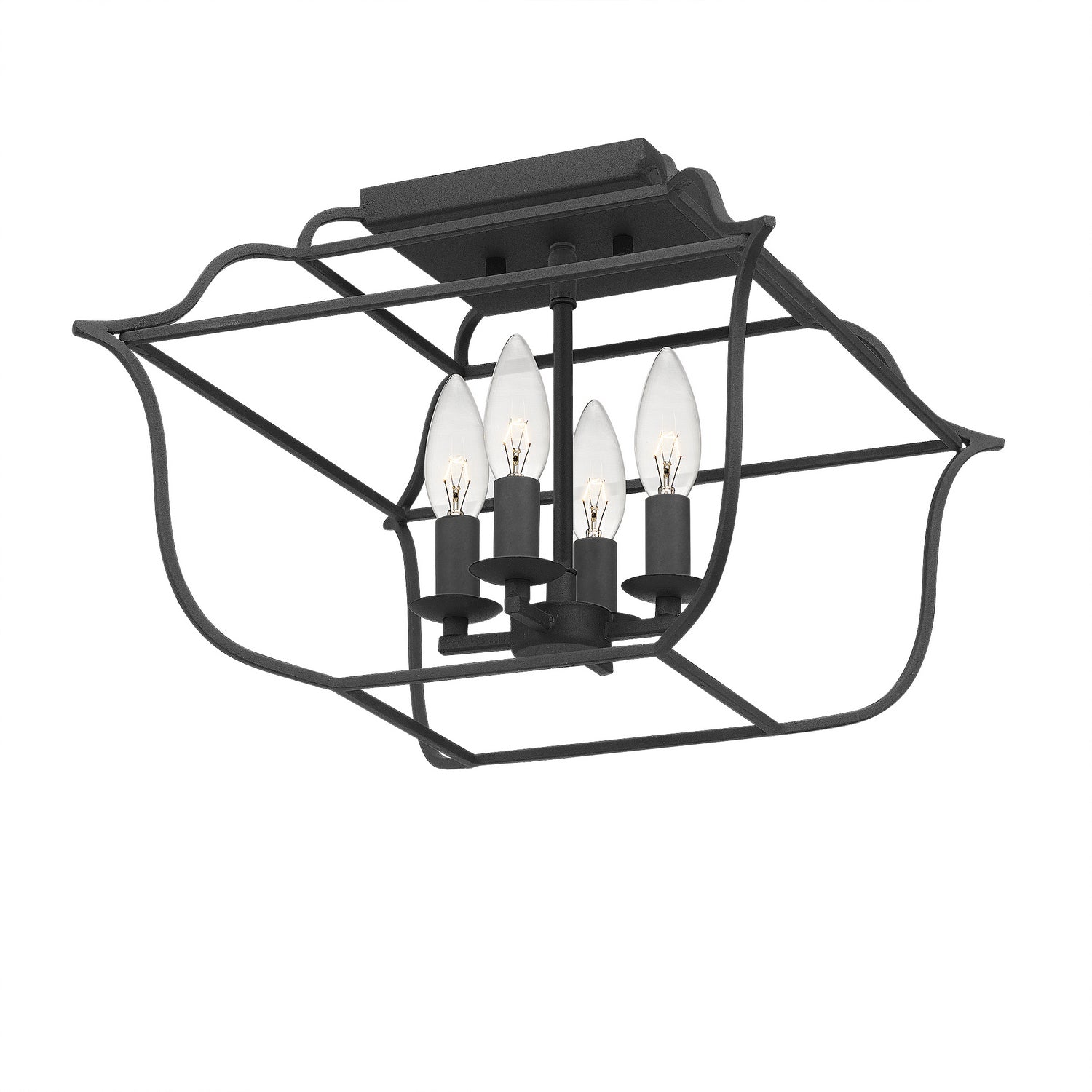 Quoizel - GLY1714BA - Four Light Semi-Flush Mount - Gallery - Royal Ebony