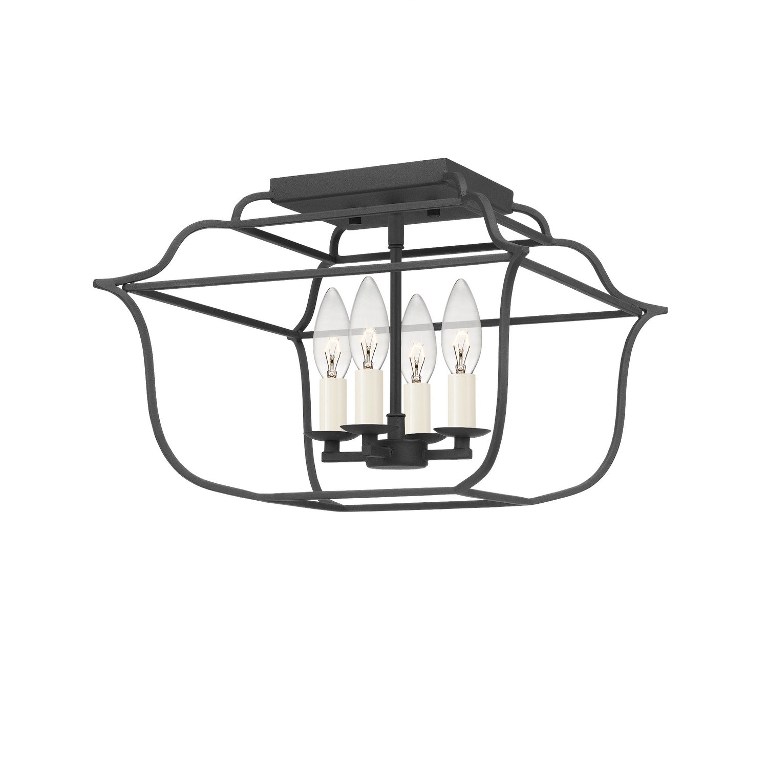 Quoizel - GLY1714BA - Four Light Semi-Flush Mount - Gallery - Royal Ebony