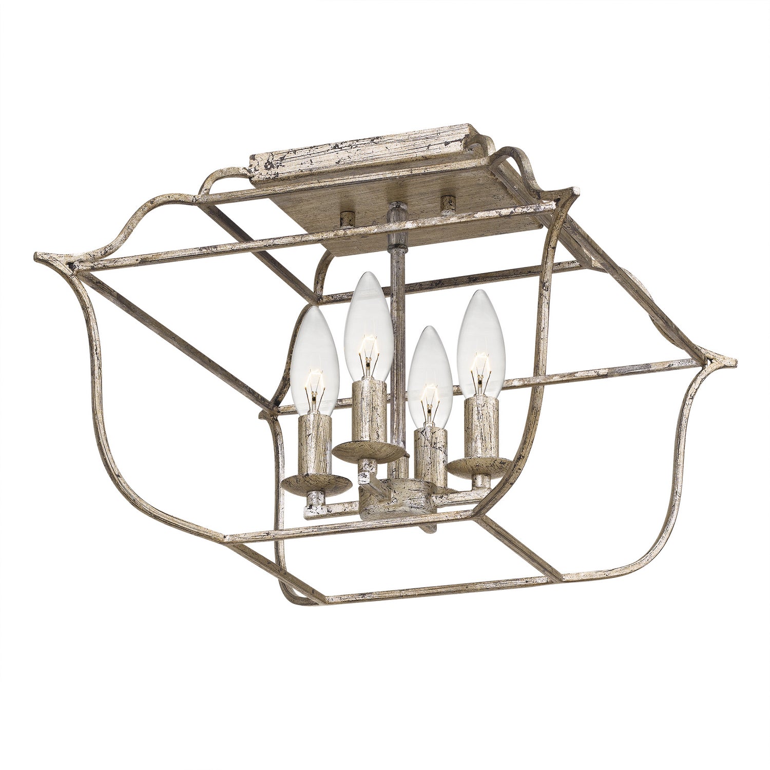 Quoizel - GLY1714CS - Four Light Semi-Flush Mount - Gallery - Century Silver Leaf