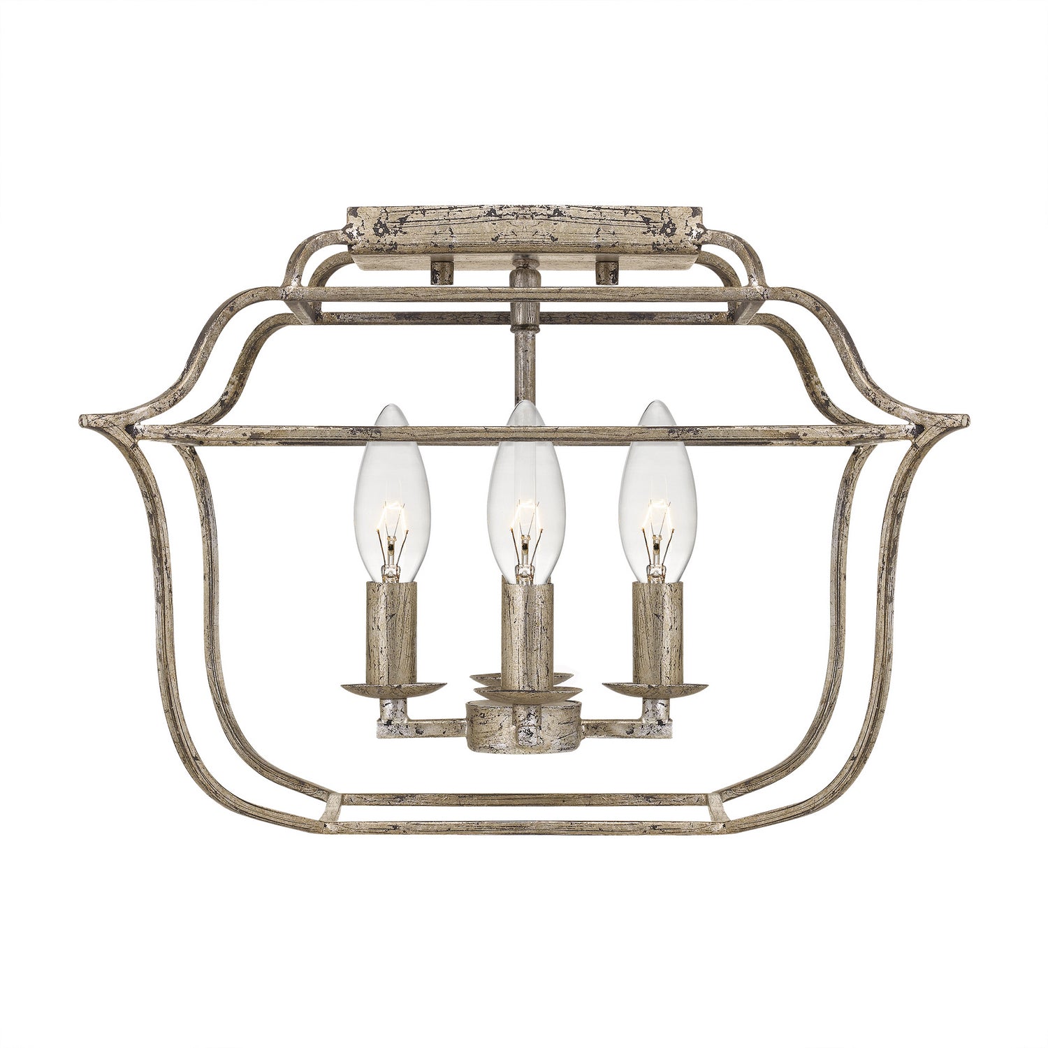 Quoizel - GLY1714CS - Four Light Semi-Flush Mount - Gallery - Century Silver Leaf