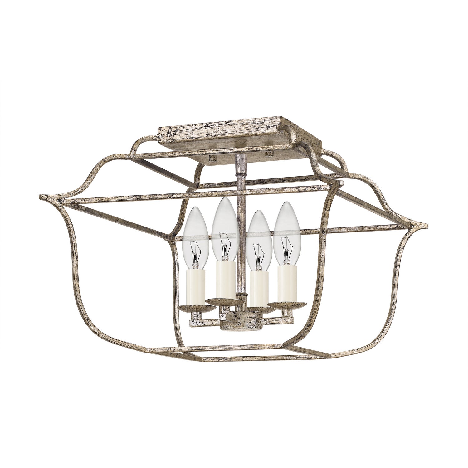 Quoizel - GLY1714CS - Four Light Semi-Flush Mount - Gallery - Century Silver Leaf
