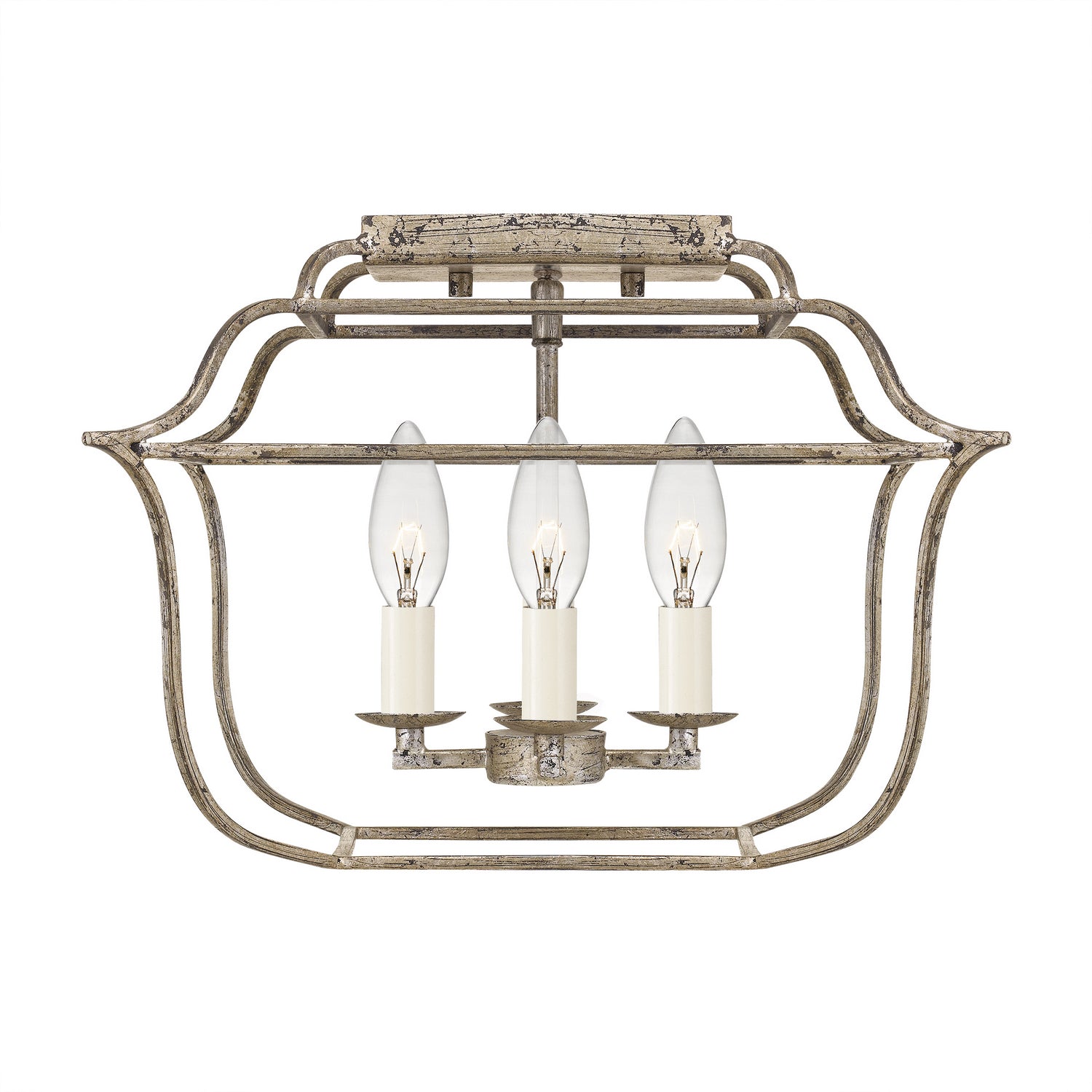 Quoizel - GLY1714CS - Four Light Semi-Flush Mount - Gallery - Century Silver Leaf