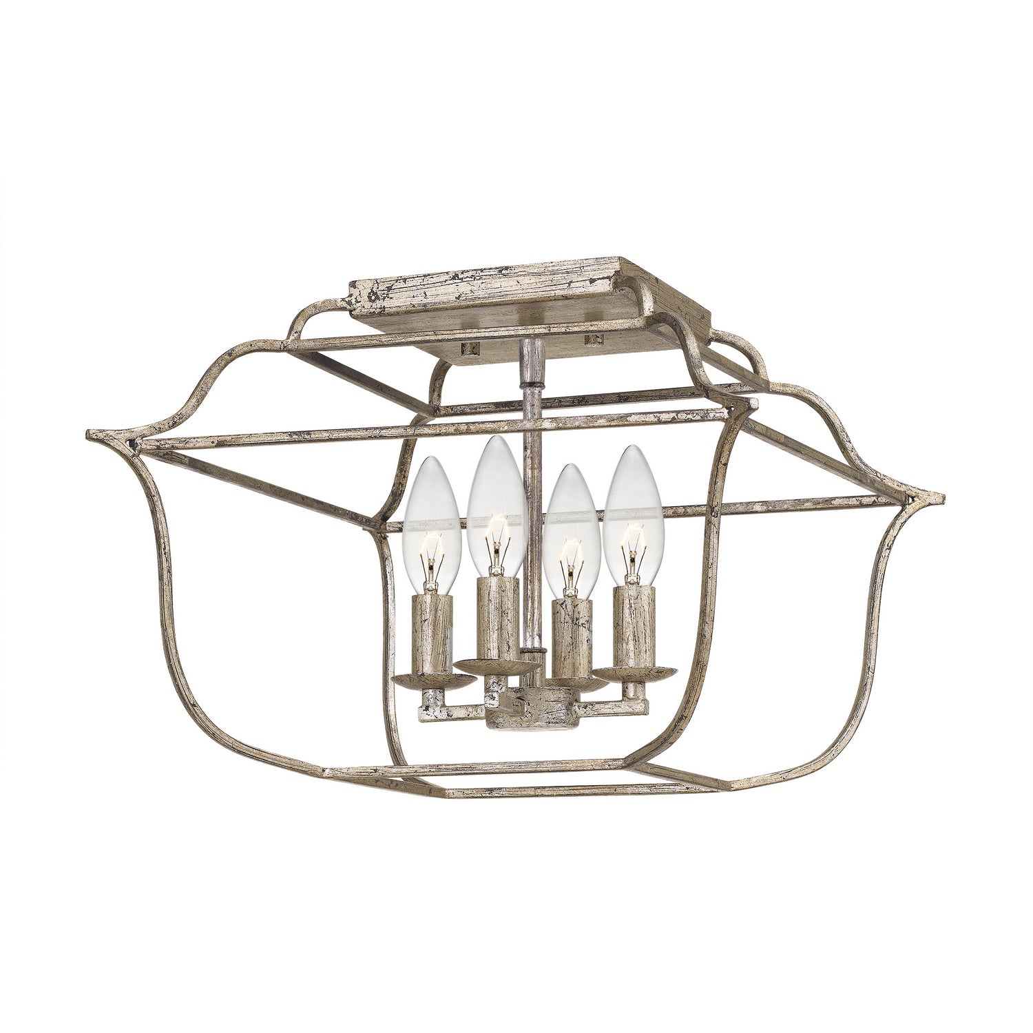 Quoizel - GLY1714CS - Four Light Semi-Flush Mount - Gallery - Century Silver Leaf