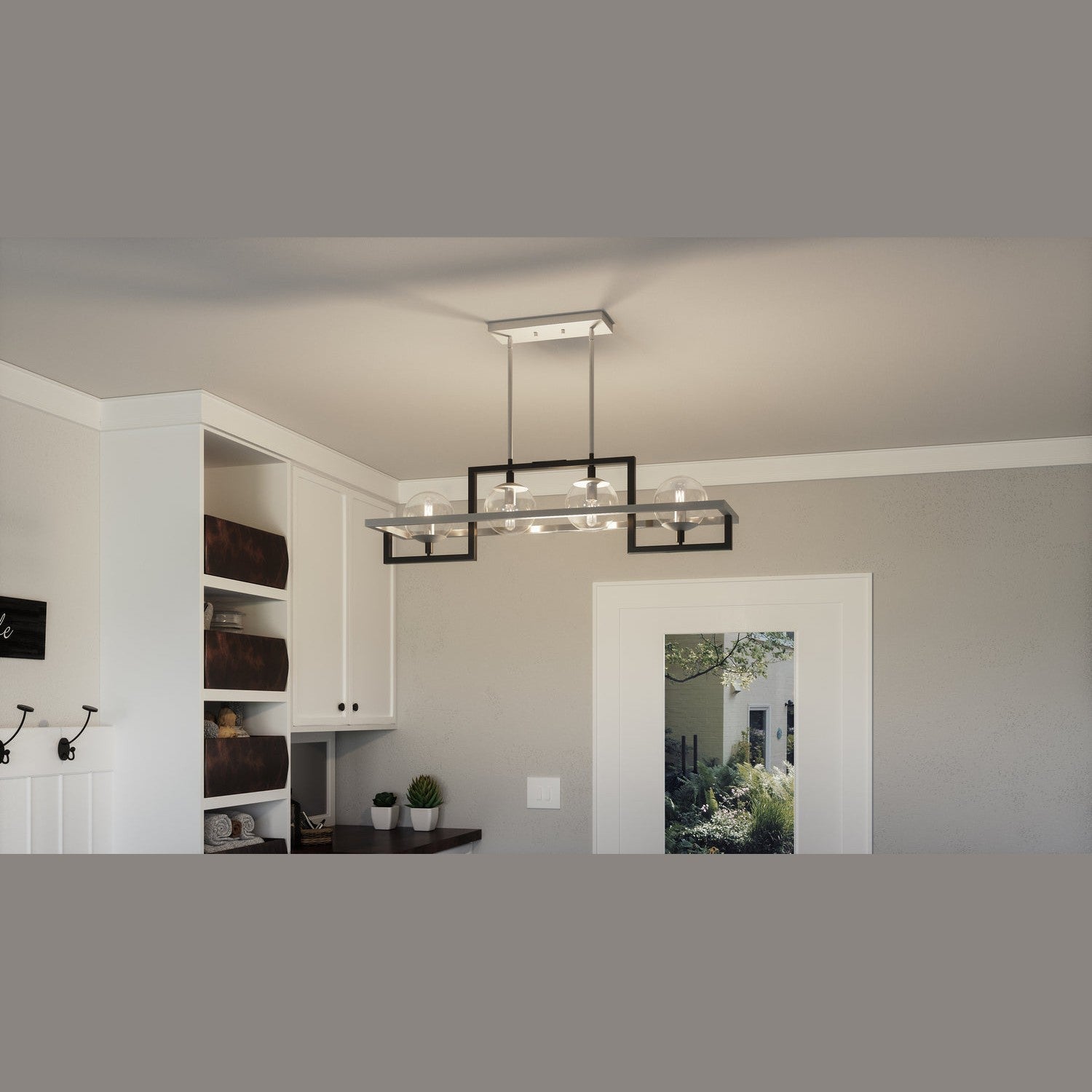 Quoizel - KAN440EK - Four Light Island Chandelier - Kane - Earth Black