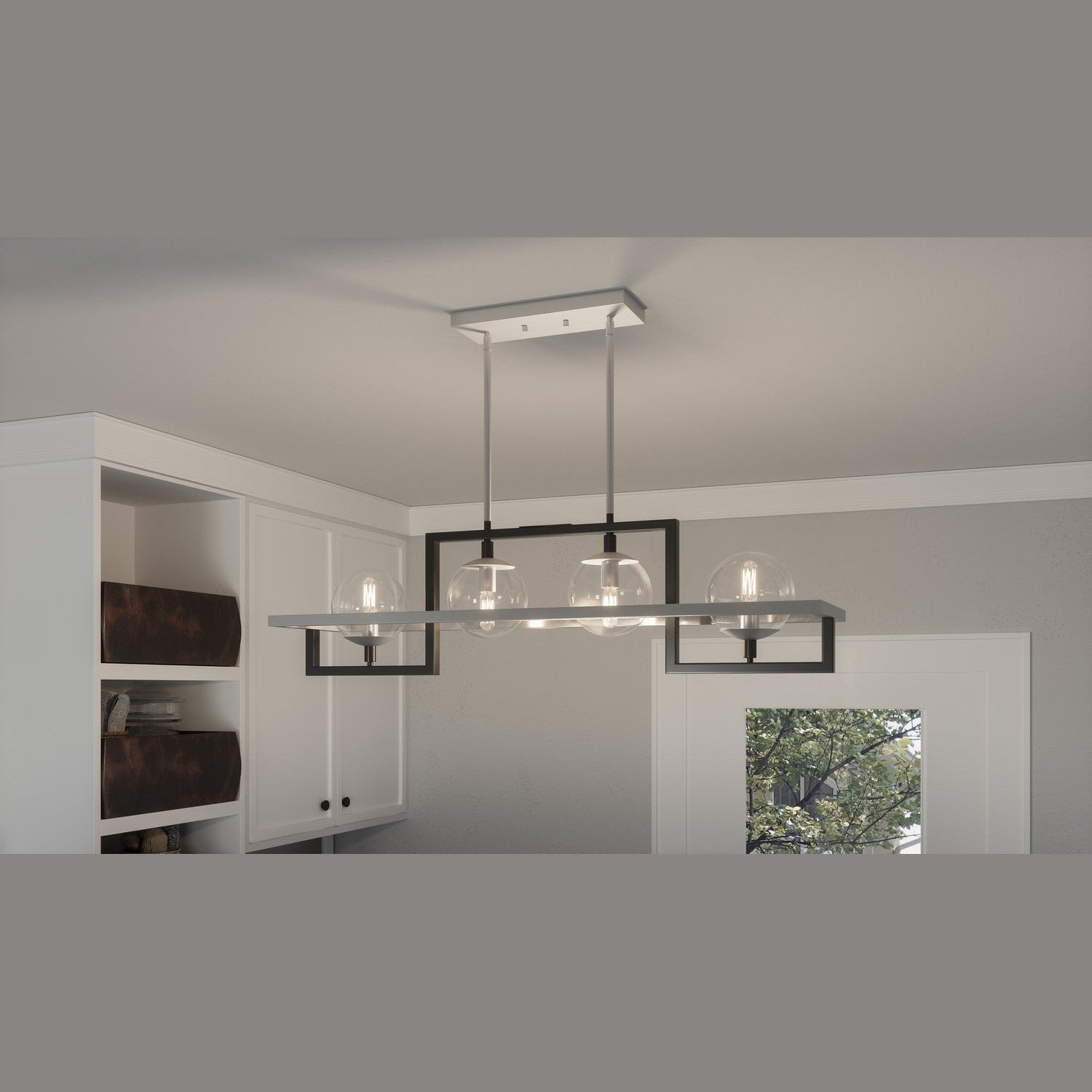 Quoizel - KAN440EK - Four Light Island Chandelier - Kane - Earth Black