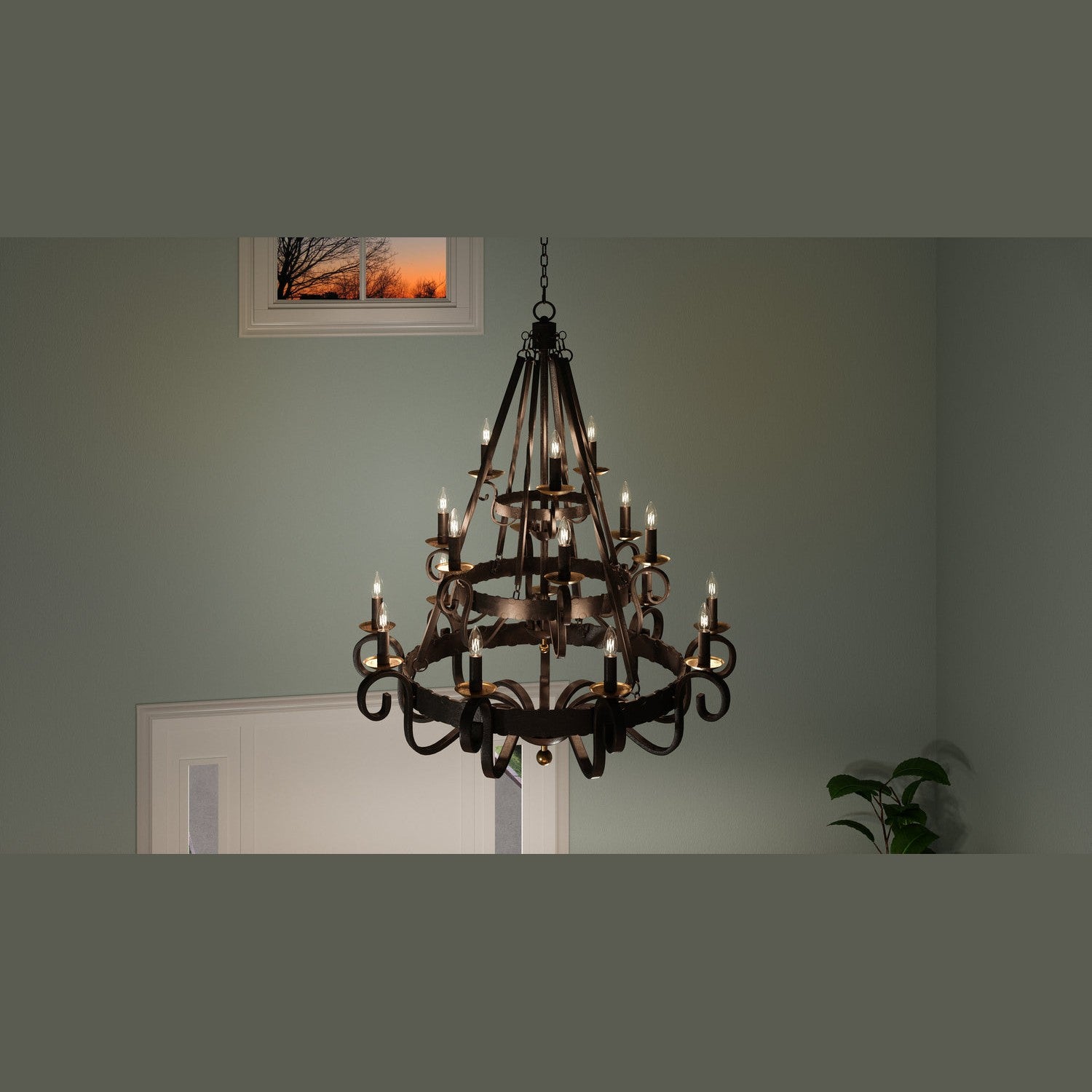 Quoizel - NBE5018RK - 18 Light Chandelier - Noble - Rustic Black