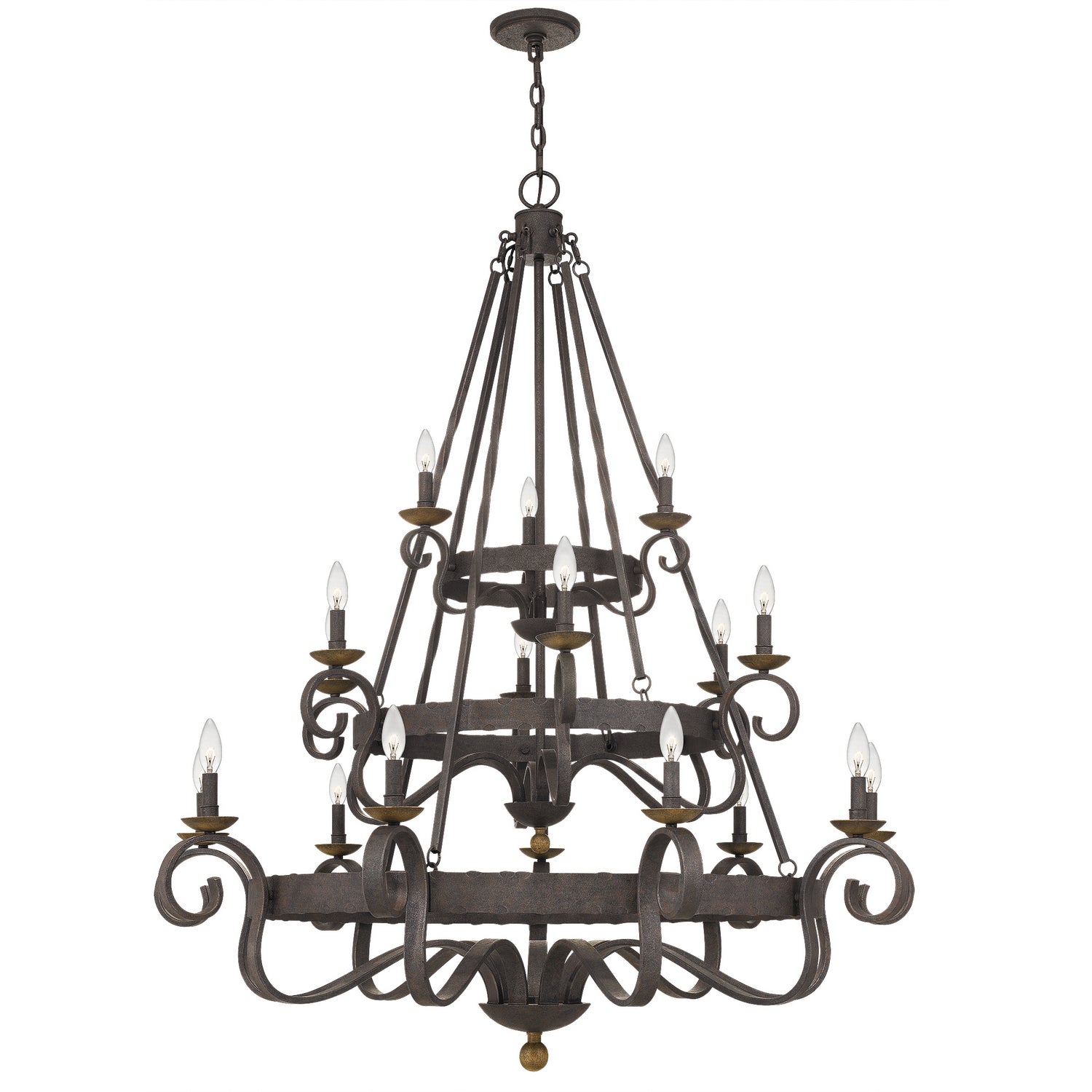 Quoizel - NBE5018RK - 18 Light Chandelier - Noble - Rustic Black