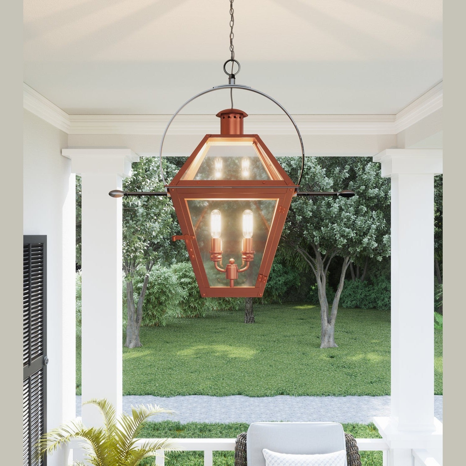 Quoizel - RO1911AC - Two Light Outdoor Hanging Lantern - Rue De Royal - Aged Copper