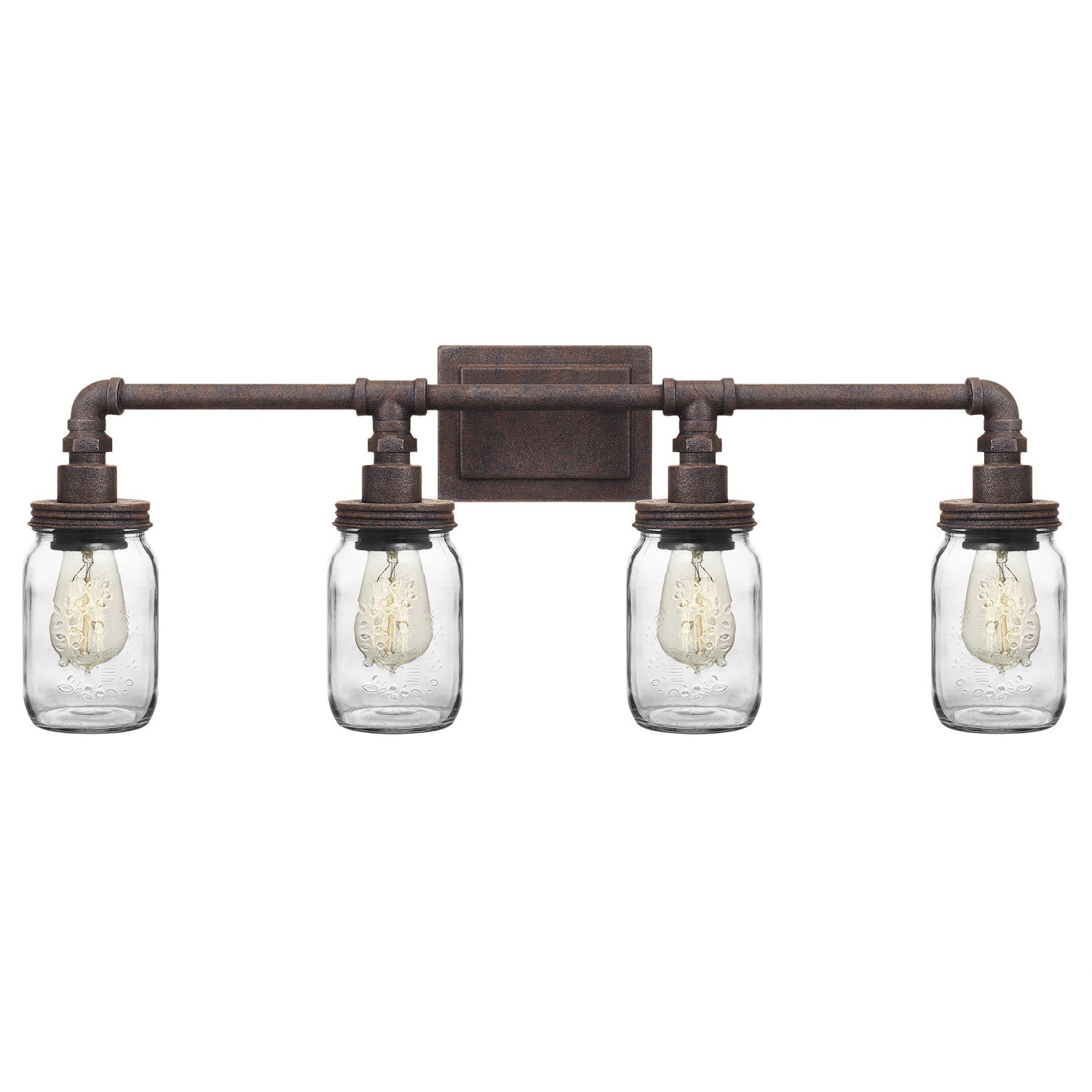 Quoizel - SQR8604RK - Four Light Bath Fixture - Squire - Rustic Black