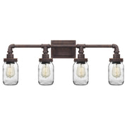 Quoizel - SQR8604RK - Four Light Bath Fixture - Squire - Rustic Black