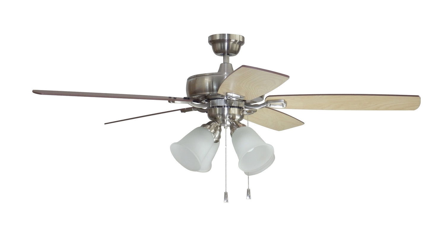 Craftmade - TCE52BNK5C4 - 52"Ceiling Fan - Twist N Click 4 Light - Brushed Polished Nickel