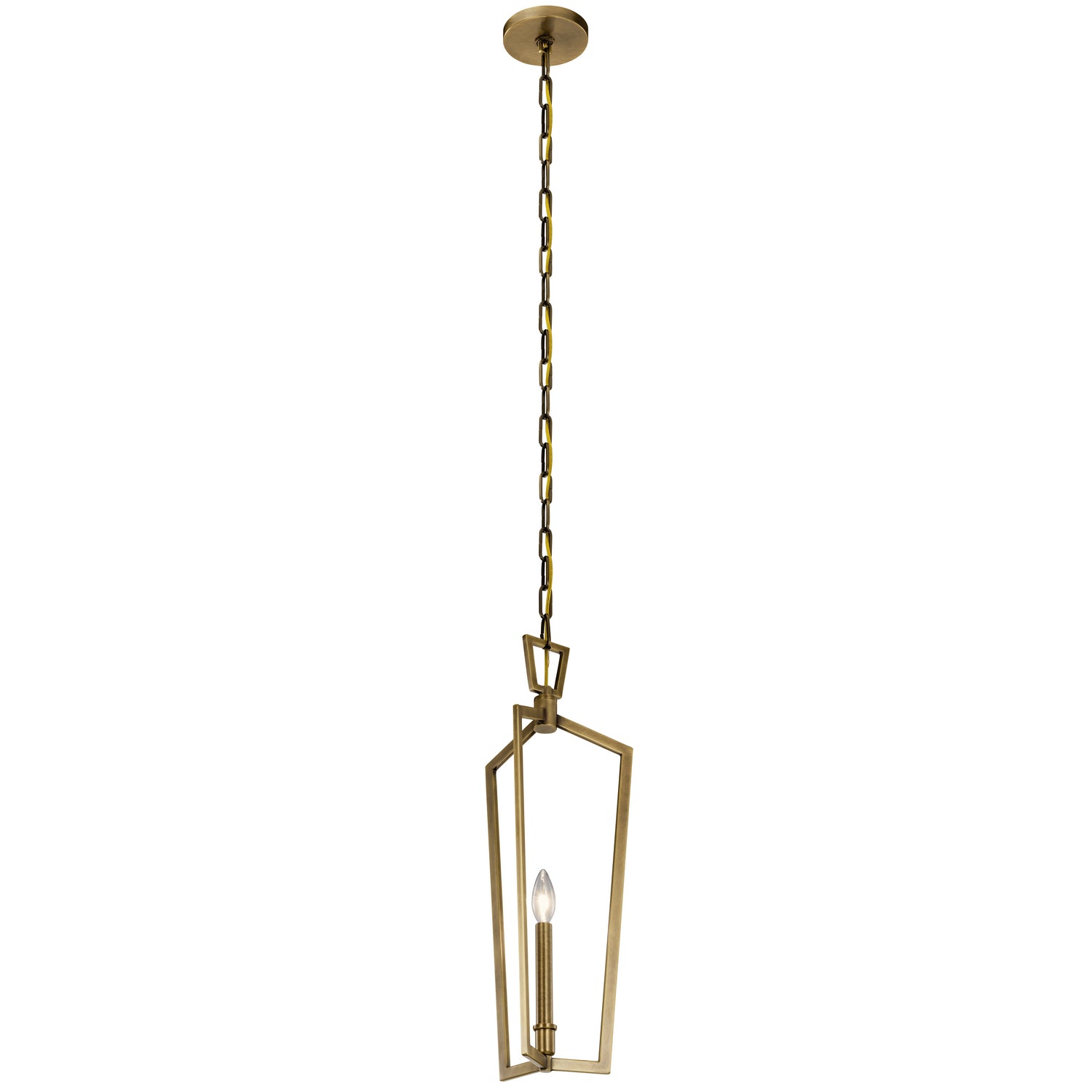 Kichler - 43497NBR - One Light Pendant - Abbotswell - Natural Brass