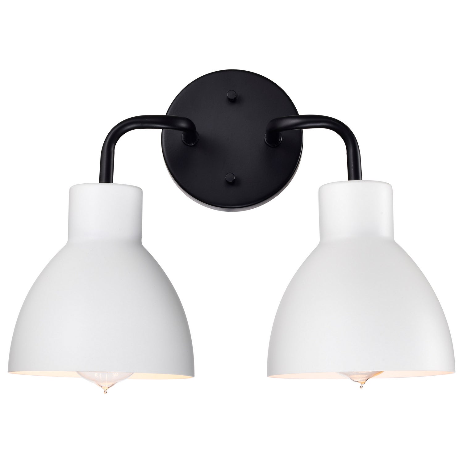 Nuvo Lighting - 60-6785 - Two Light Vanity - Sloan - Matte Black / Matte White