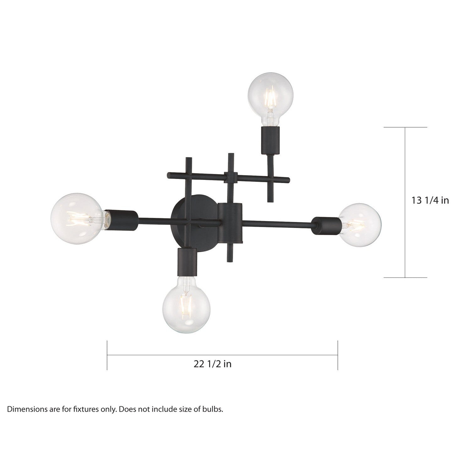 Nuvo Lighting - 60-6861 - Four Light Vanity - Delphi - Black