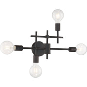Nuvo Lighting - 60-6861 - Four Light Vanity - Delphi - Black