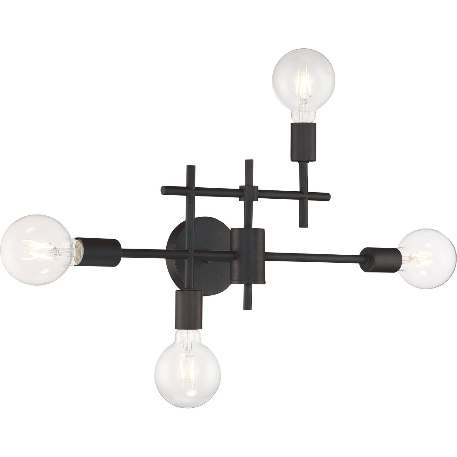 Nuvo Lighting - 60-6861 - Four Light Vanity - Delphi - Black