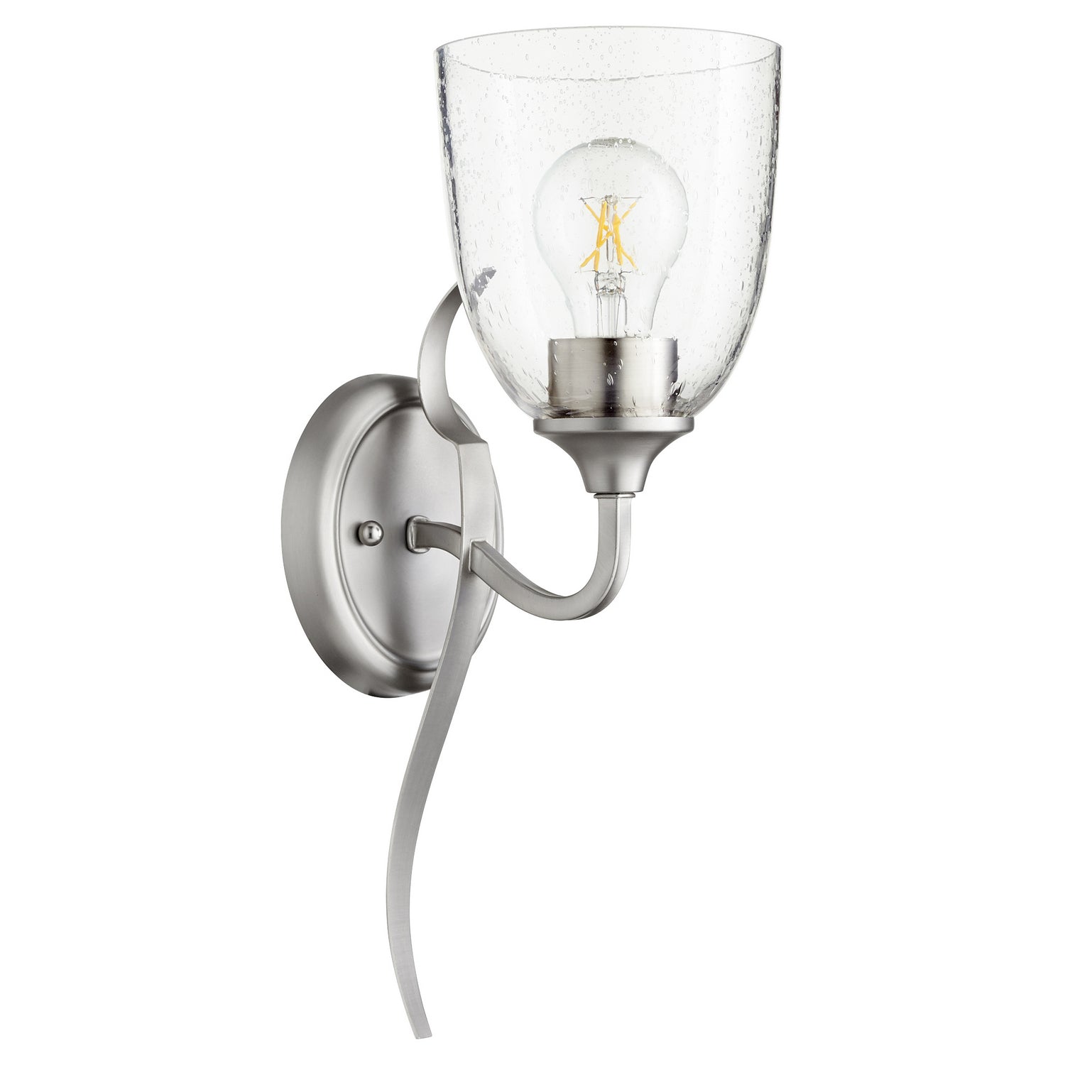 Quorum - 5427-1-265 - One Light Wall Mount - Jardin - Satin Nickel w/ Clear/Seeded