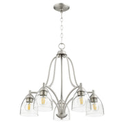 Quorum - 6369-5-265 - Five Light Chandelier - Barkley - Satin Nickel w/ Clear/Seeded