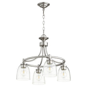 Quorum - 6422-4-265 - Four Light Chandelier - Rossington - Satin Nickel w/ Clear/Seeded