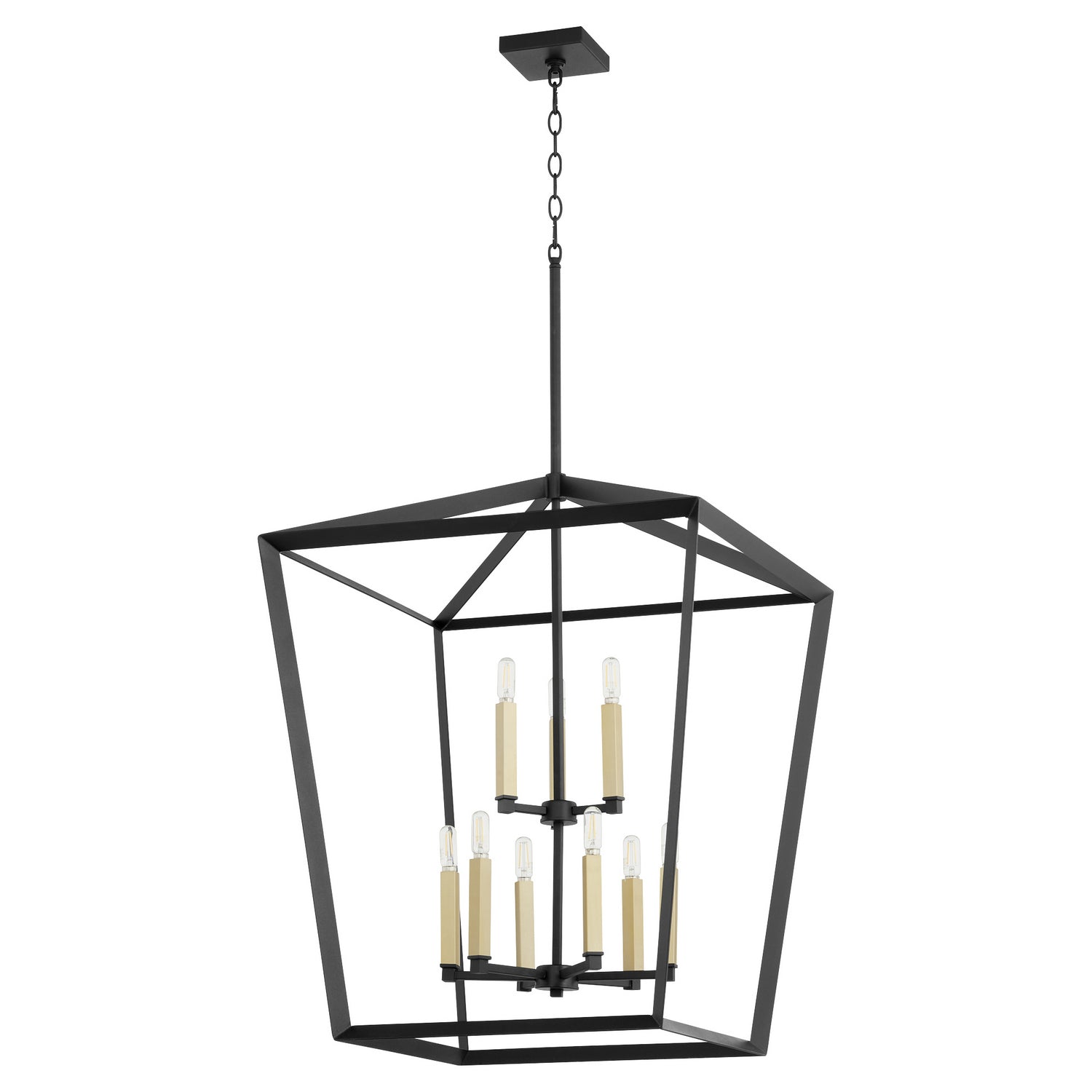 Quorum - 6809-9-69 - Nine Light Entry Pendant - Manor - Textured Black