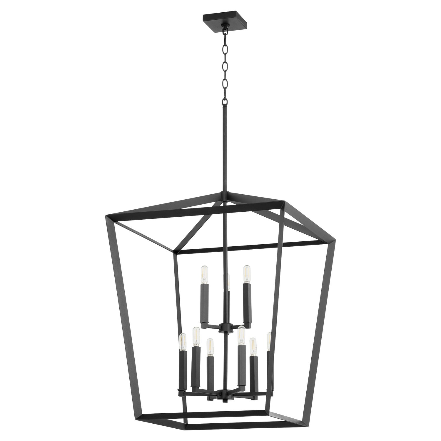 Quorum - 6809-9-69 - Nine Light Entry Pendant - Manor - Textured Black