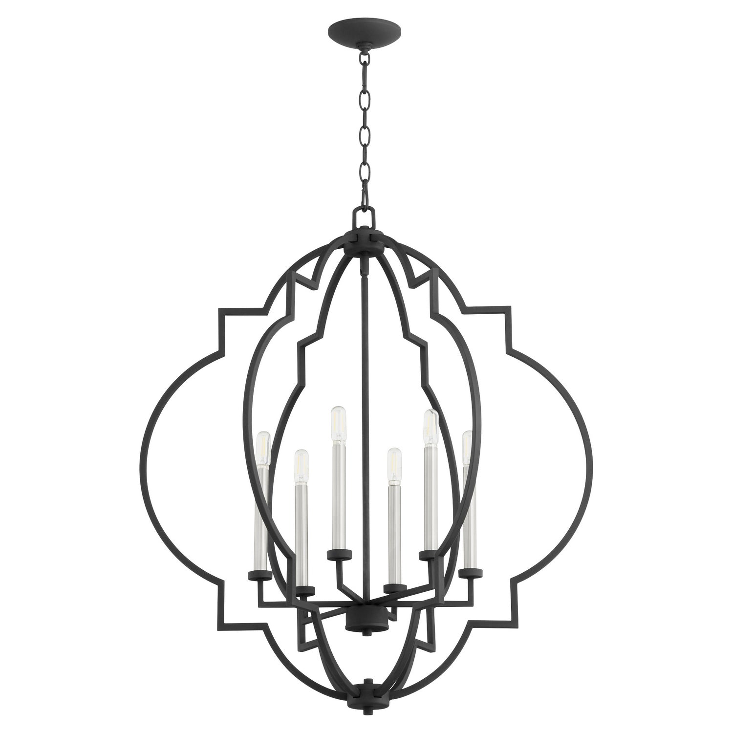 Quorum - 6842-6-69 - Six Light Pendant - Dublin - Textured Black