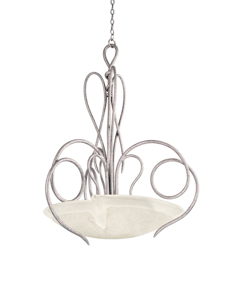 Kalco - 4287PS/FROST - Three Light Pendant - Tribecca - Pearl Silver
