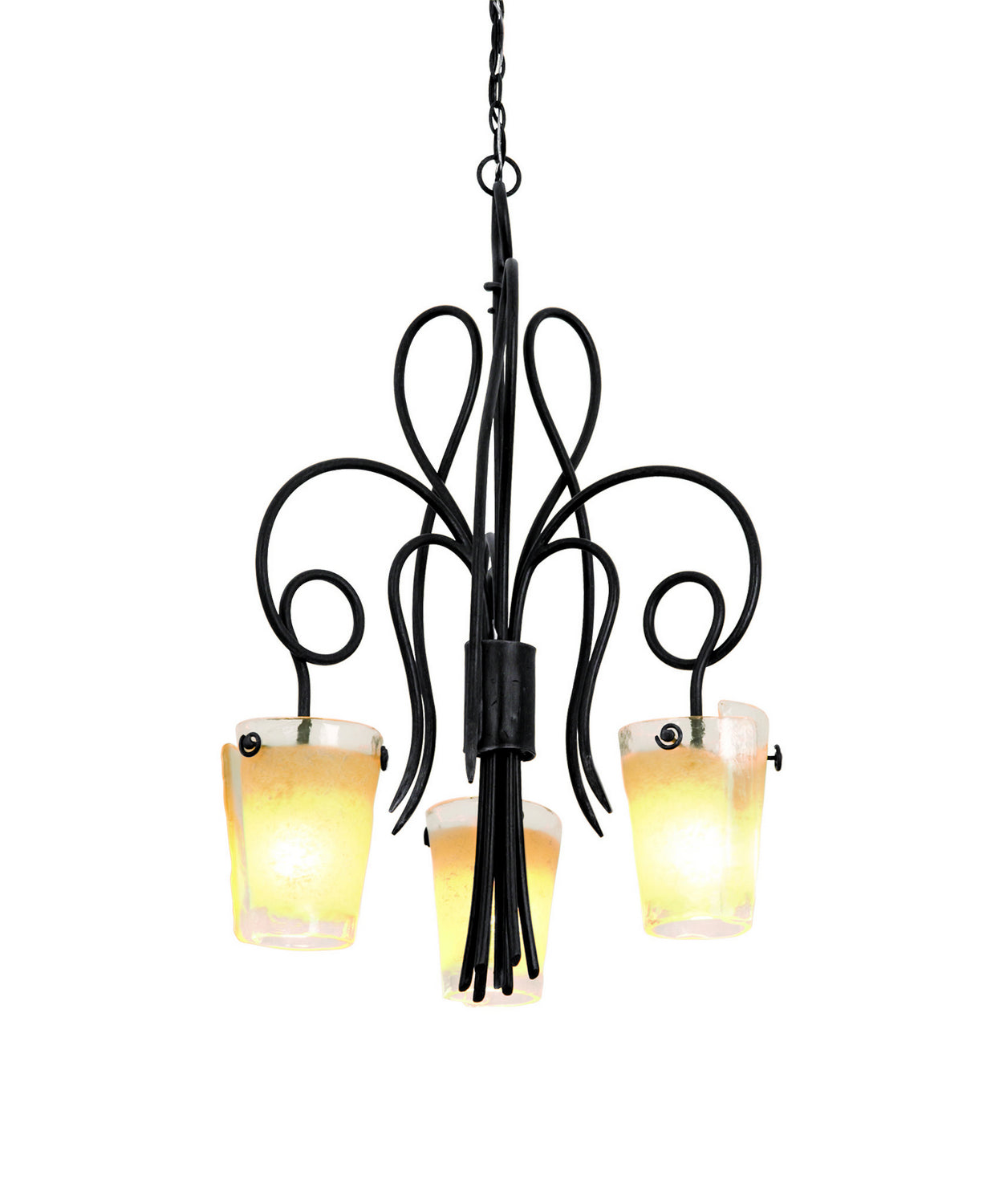 Kalco - 4298TO/ANTQ - Three Light Chandelier - Tribecca - Tortoise Shell