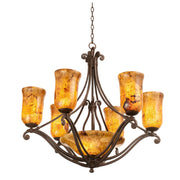 Kalco - 4970TO/PENSH - Eight Light Chandelier - Somerset - Tortoise Shell