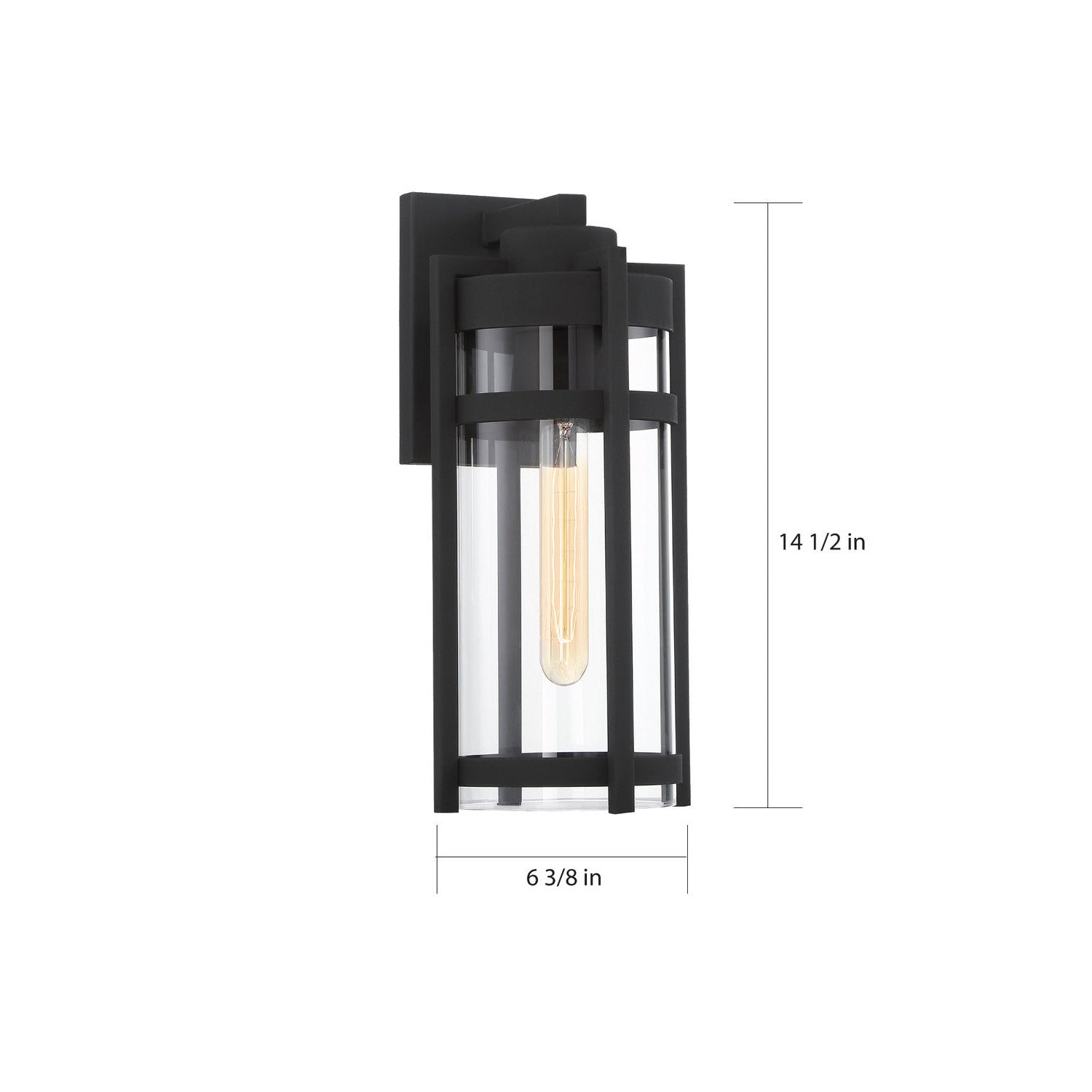 Nuvo Lighting - 60-6572 - One Light Outdoor Wall Lantern - Tofino - Textured Black