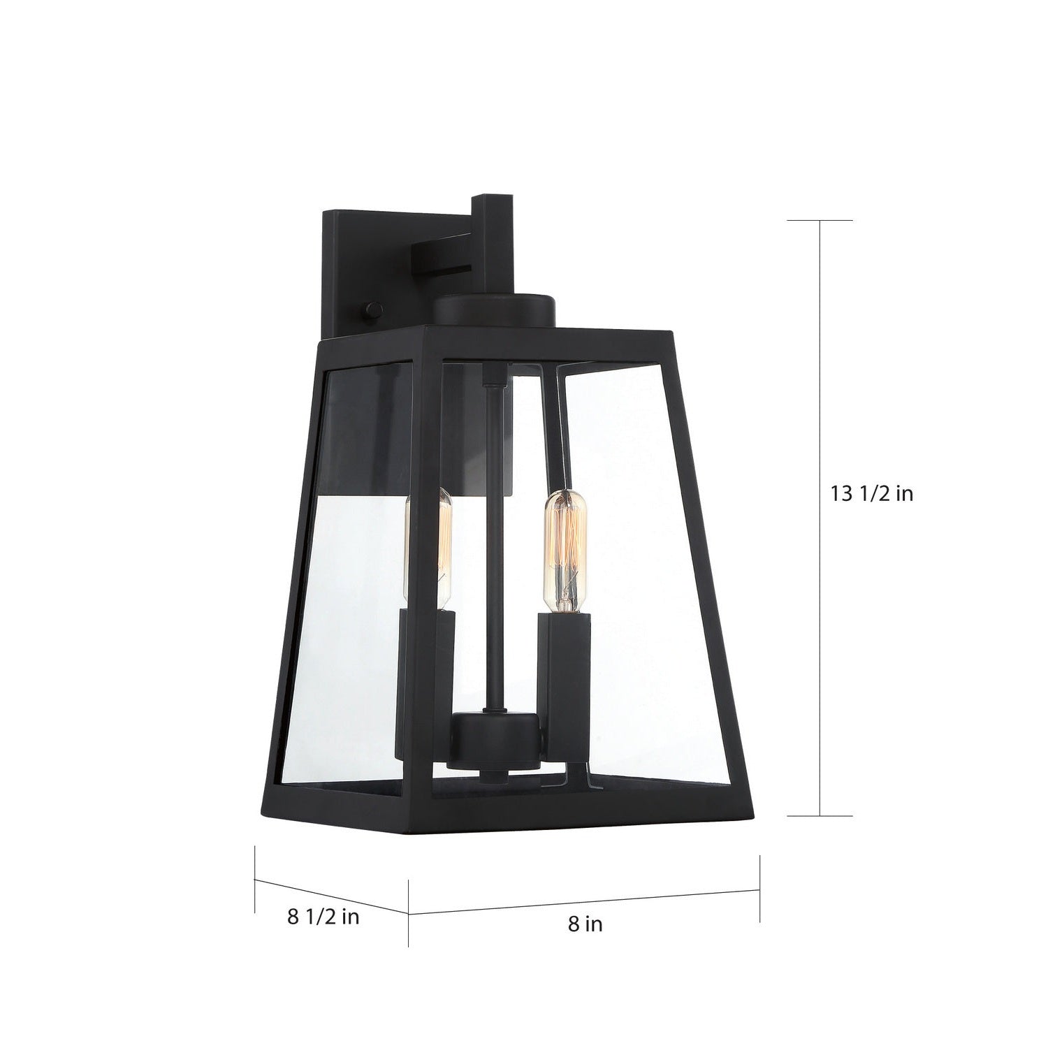 Nuvo Lighting - 60-6582 - Two Light Wall Lantern - Halifax - Matte Black
