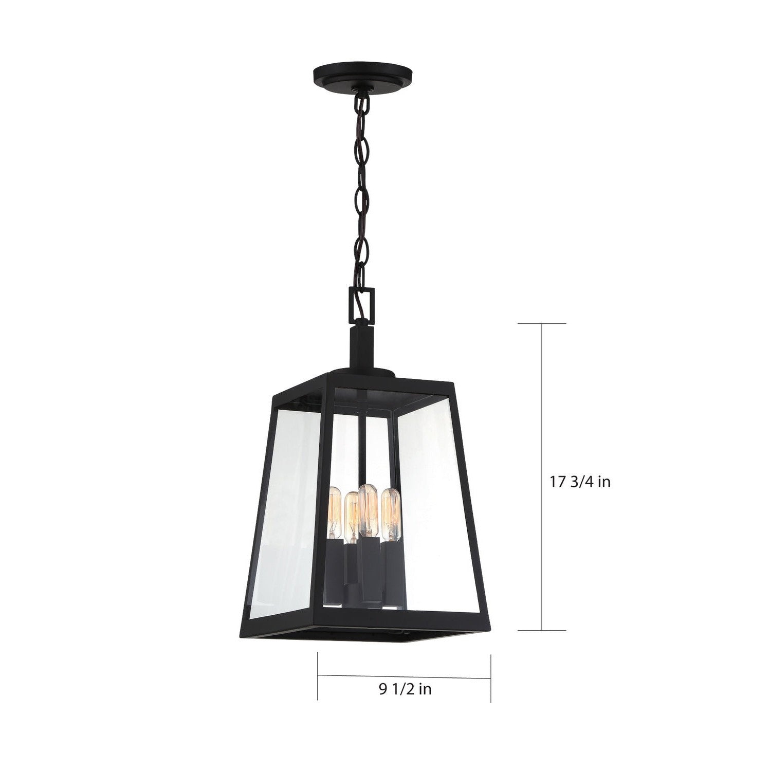 Nuvo Lighting - 60-6584 - Four Light Hanging Lantern - Halifax - Matte Black