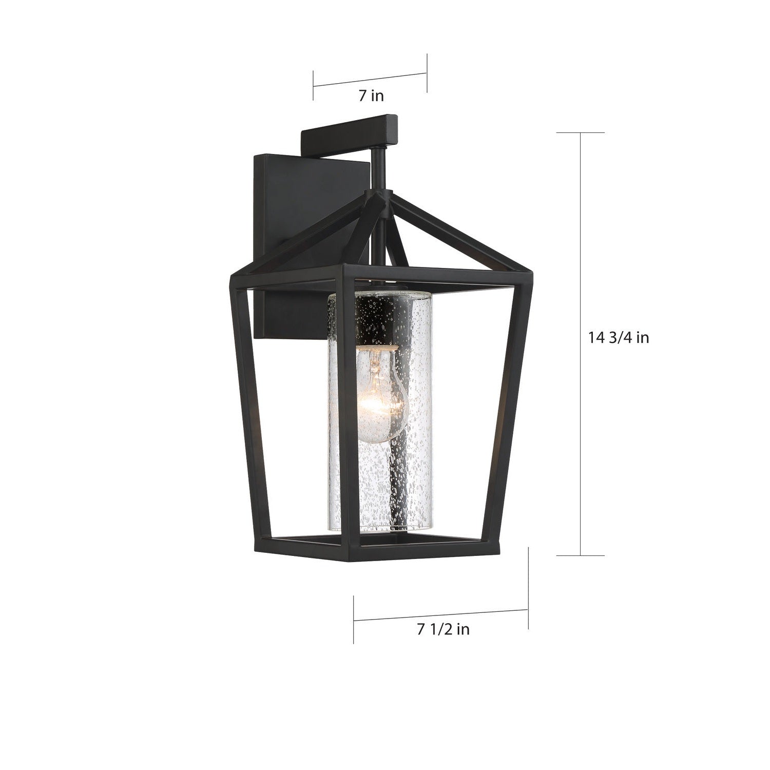 Nuvo Lighting - 60-6592 - One Light Outdoor Wall Lantern - Hopewell - Matte Black